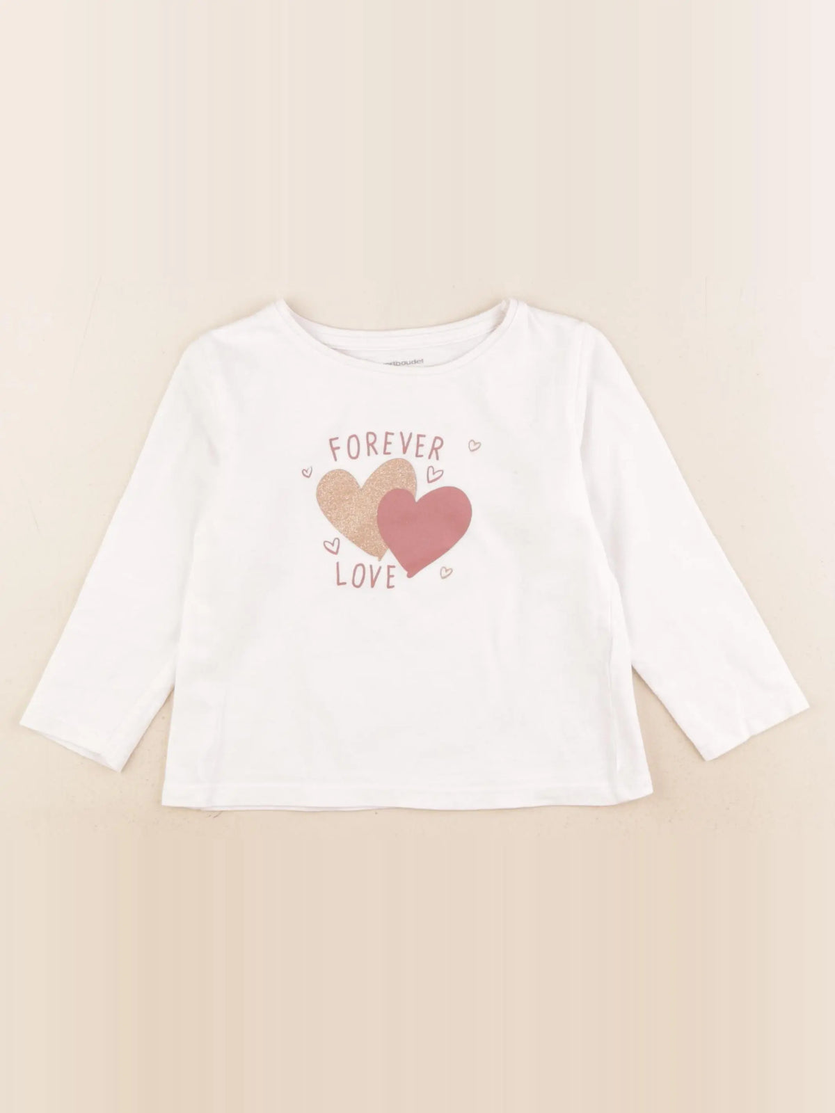 Vertbaudet - tee-shirt beige - 3 ans