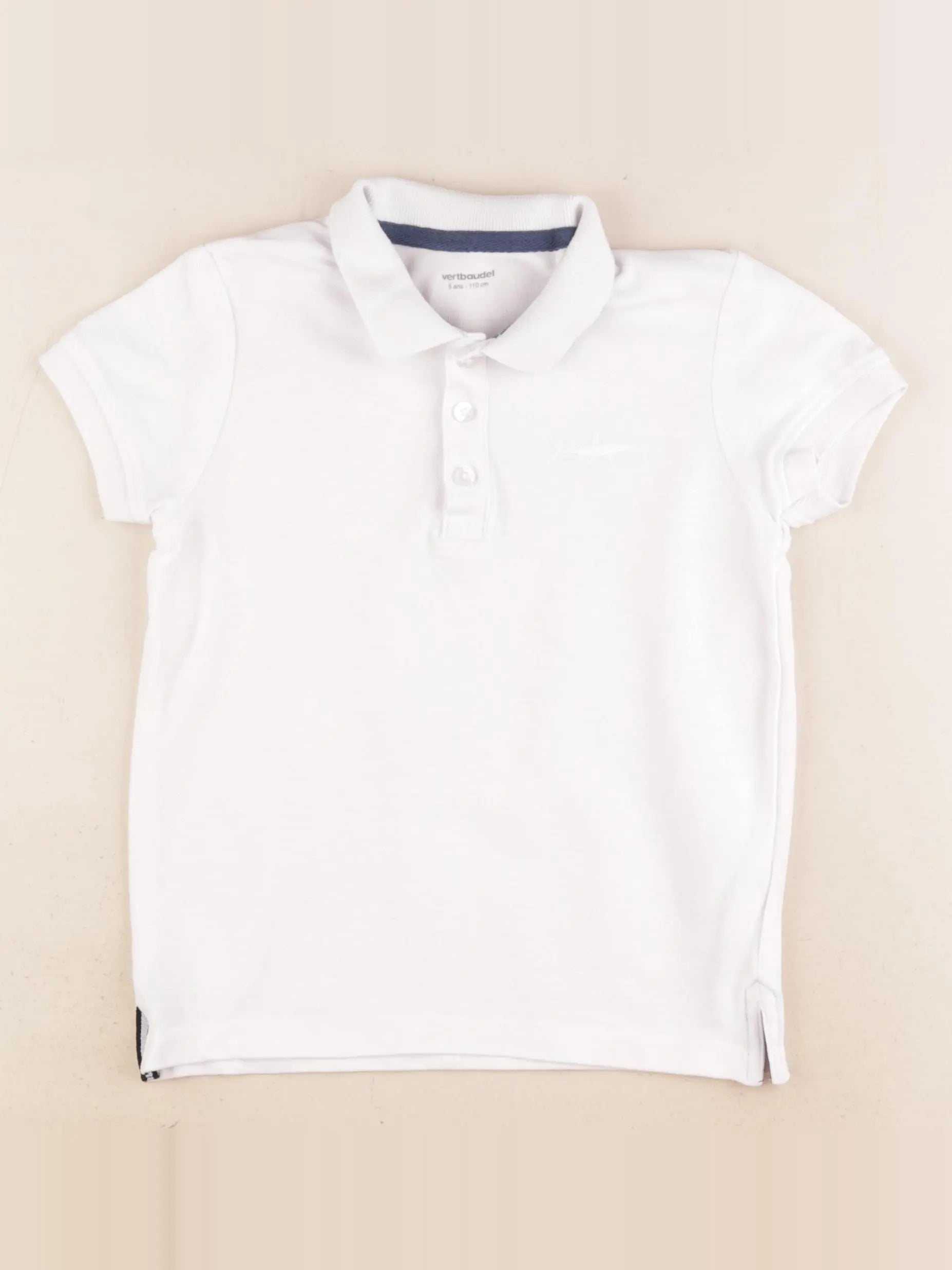 Vertbaudet - polo blanc - 5 ans