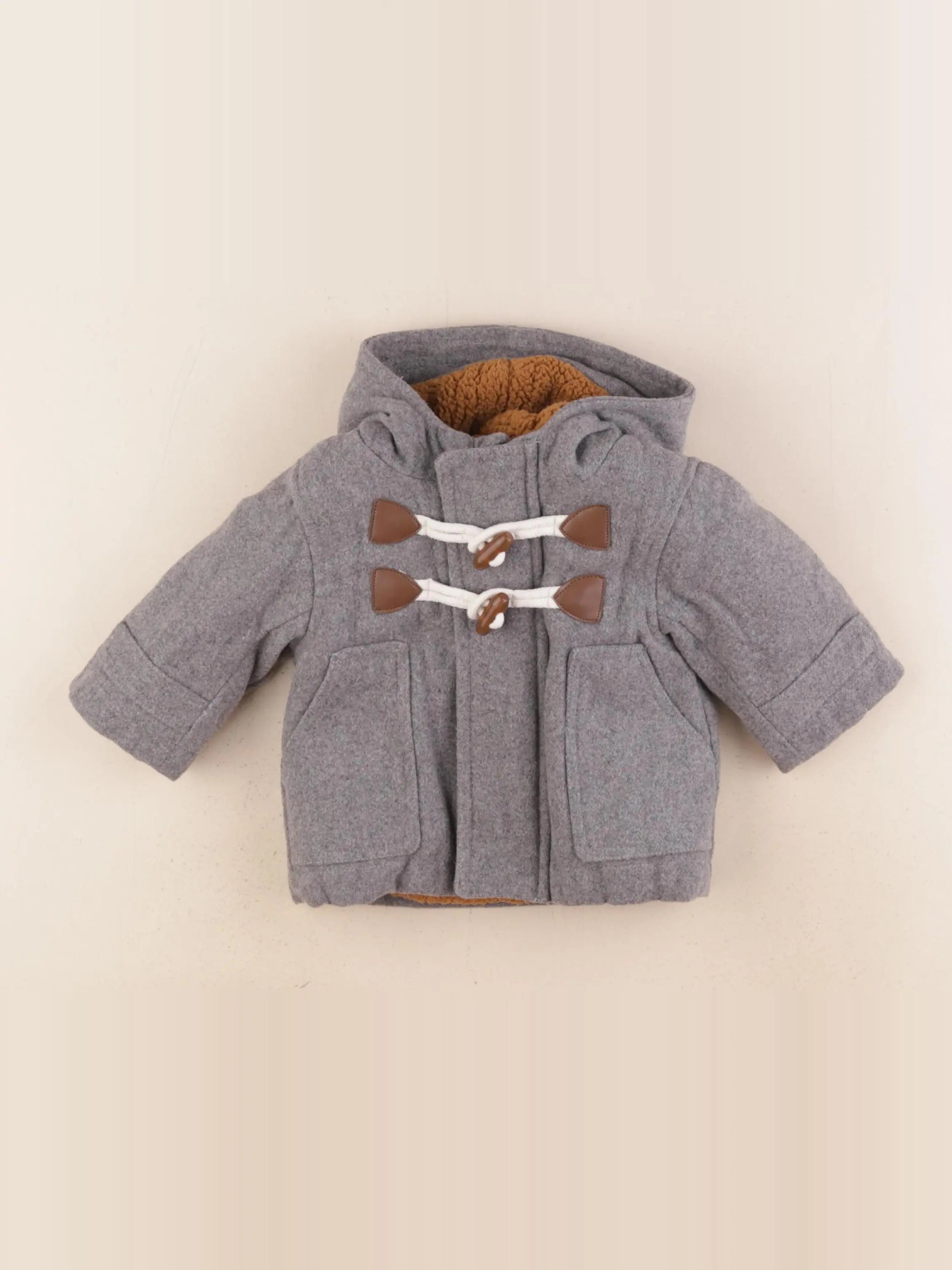 Vertbaudet - manteau gris - 3 mois