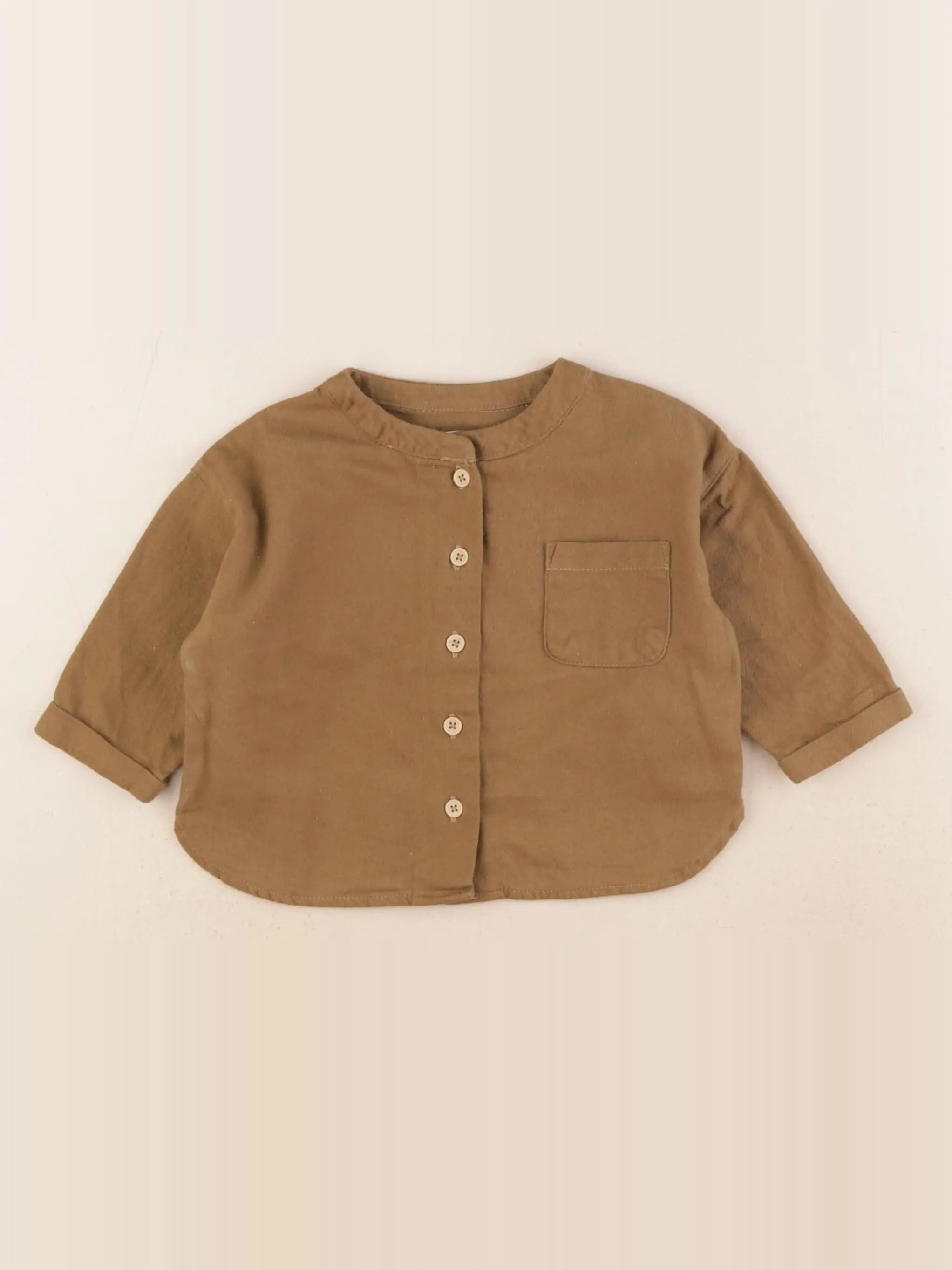 Vertbaudet - chemise marron - 3 mois