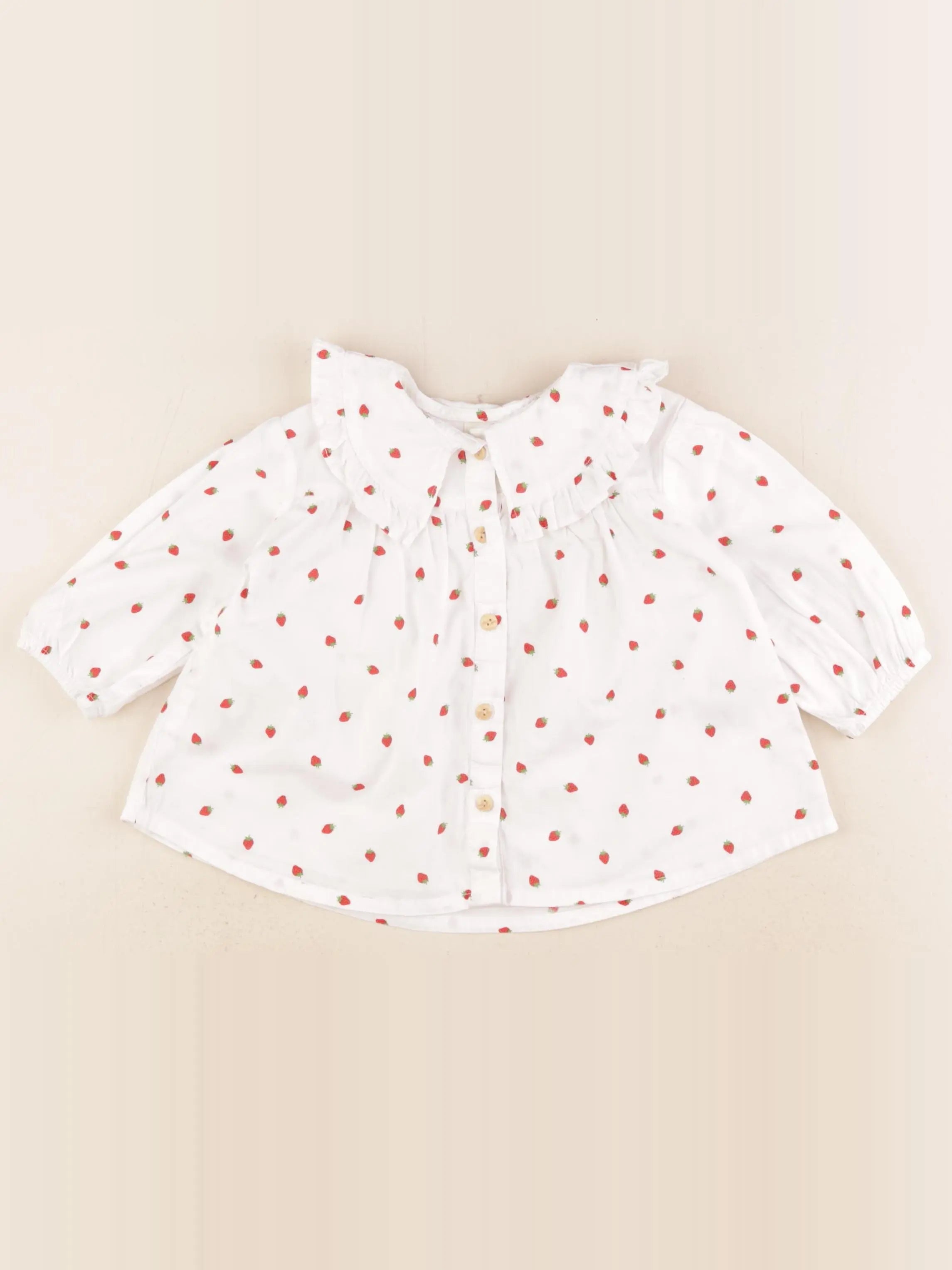 H&M - blouse blanc - 6/9 mois