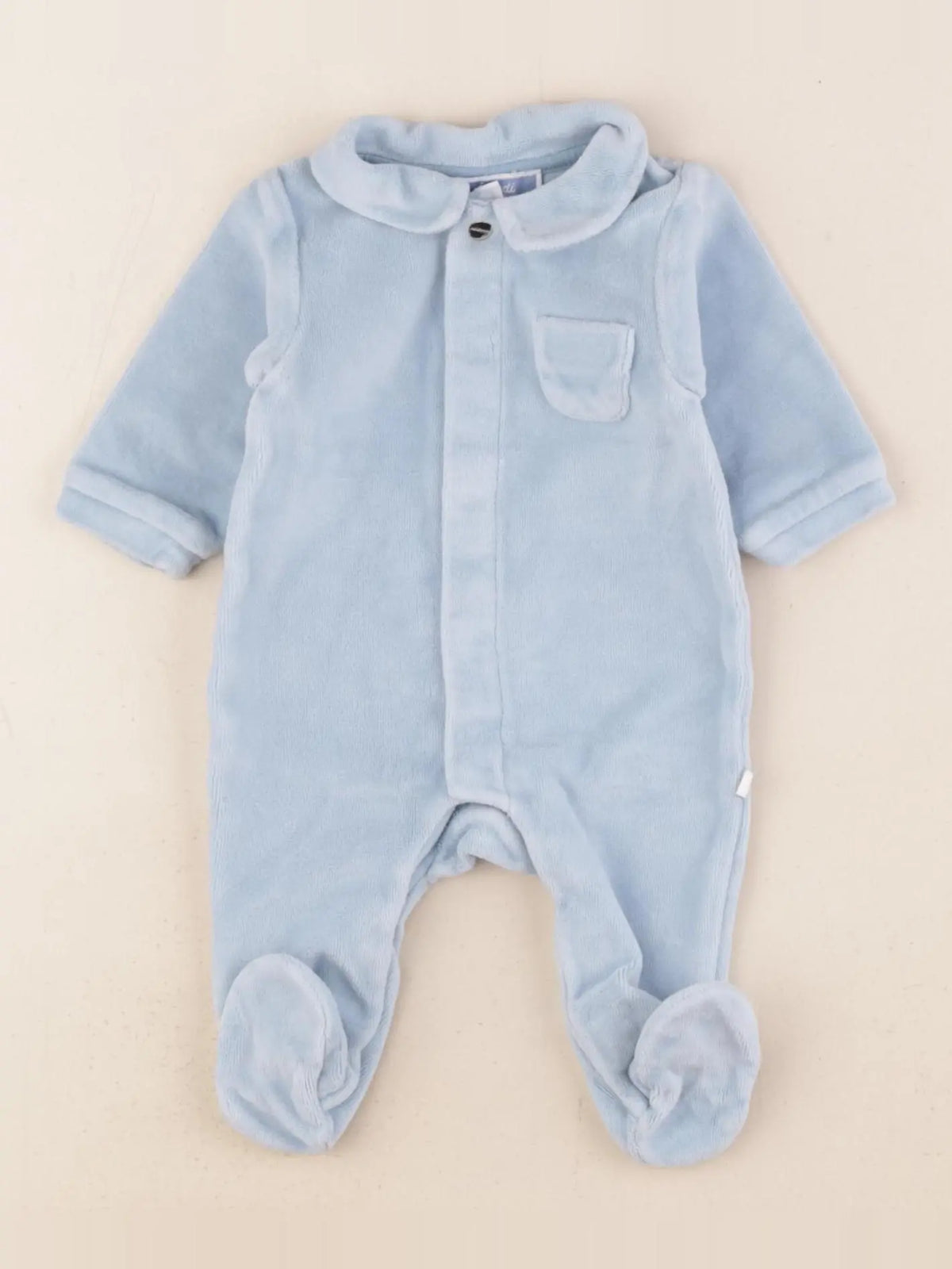 Jacadi - pyjama velours bleu - 1 mois