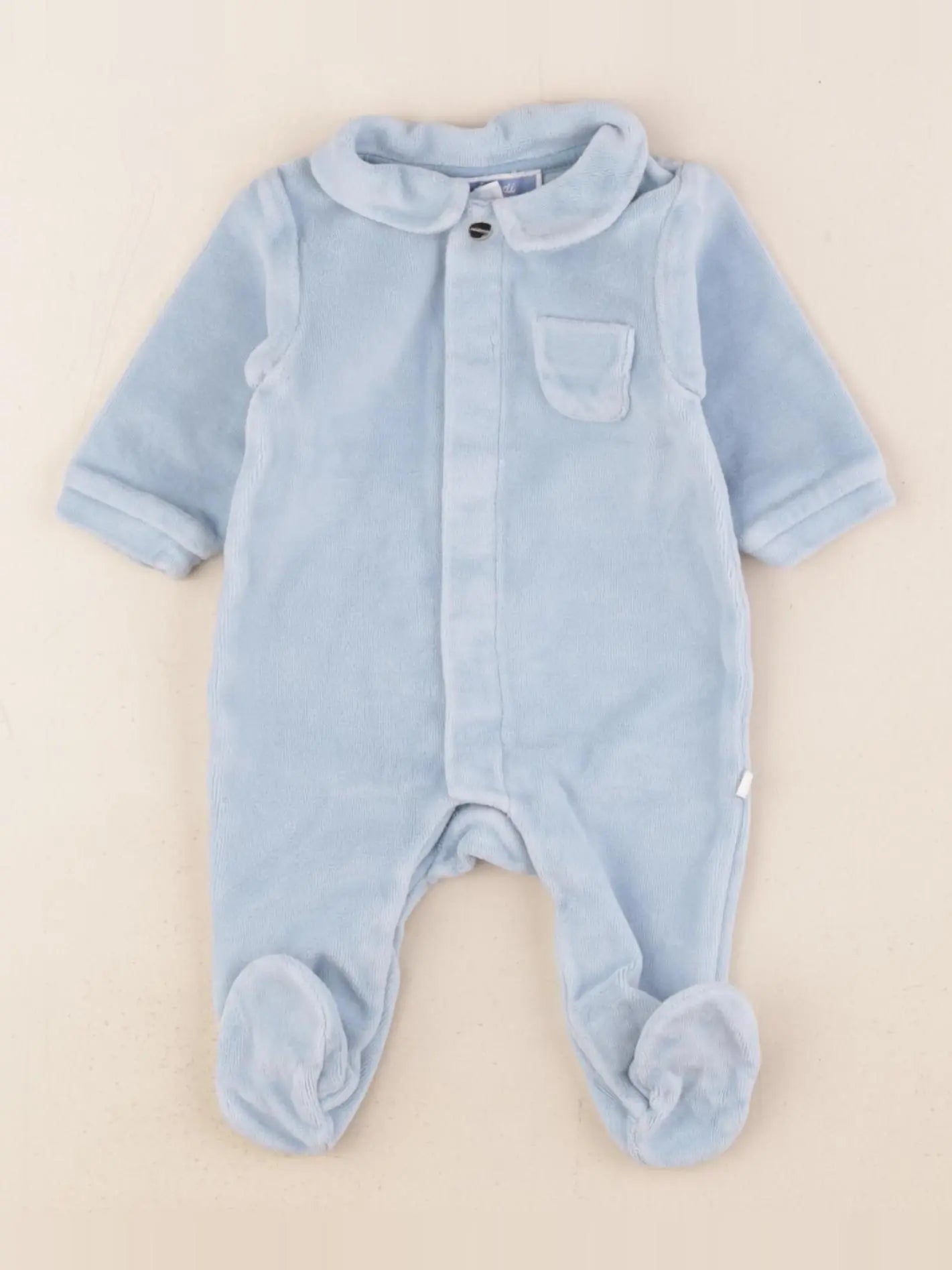 Jacadi - pyjama velours bleu - 1 mois