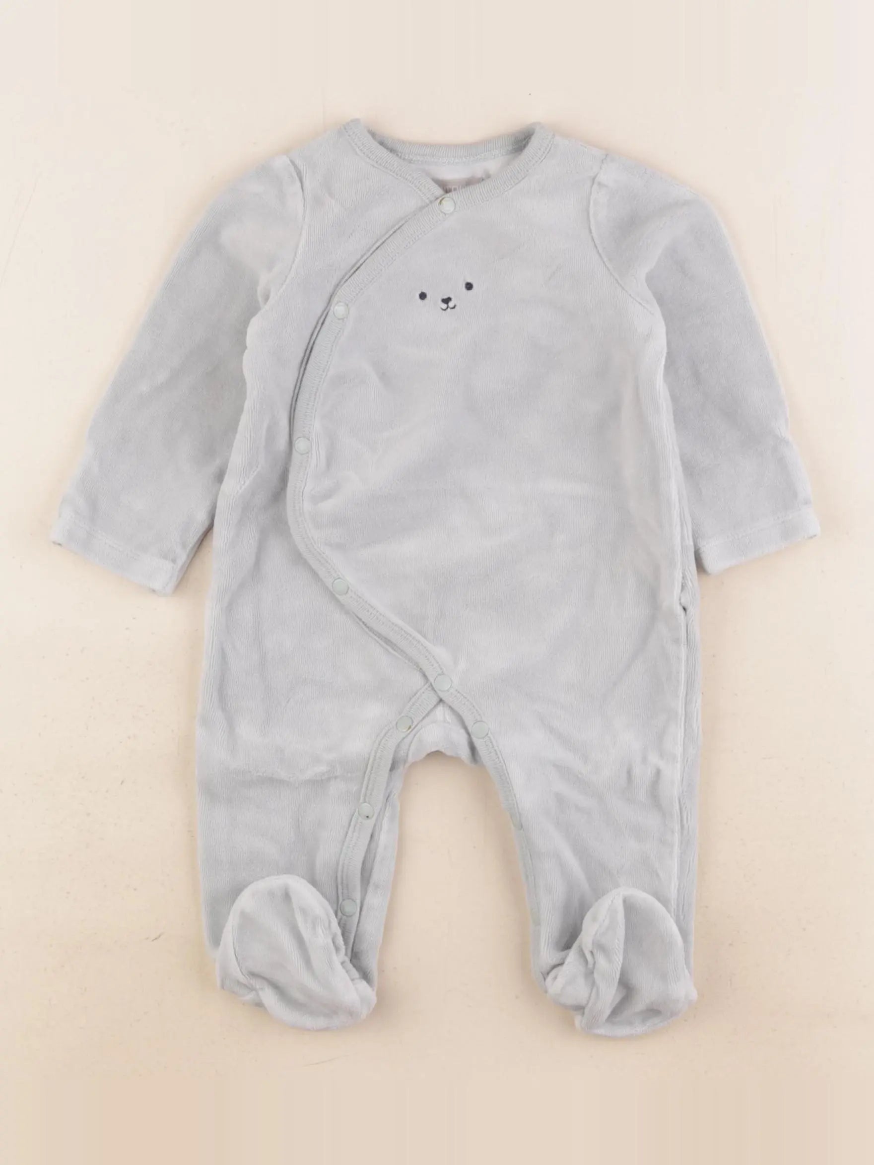 Boutchou - pyjama velours vert - 3 mois