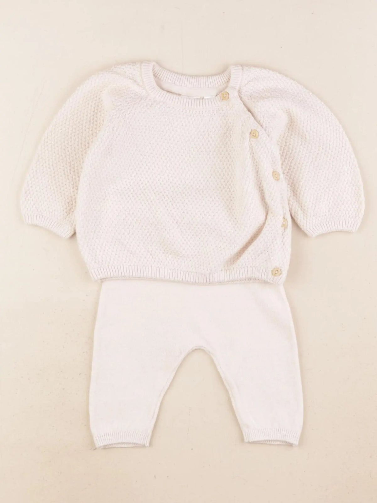 H&M - ensemble beige - 1/2 mois