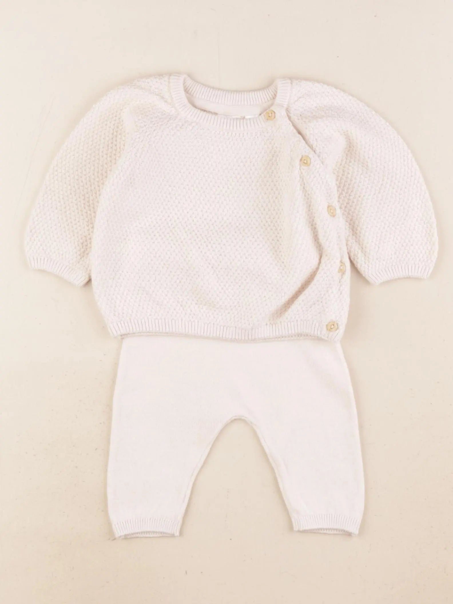 H&M - ensemble beige - 1/2 mois