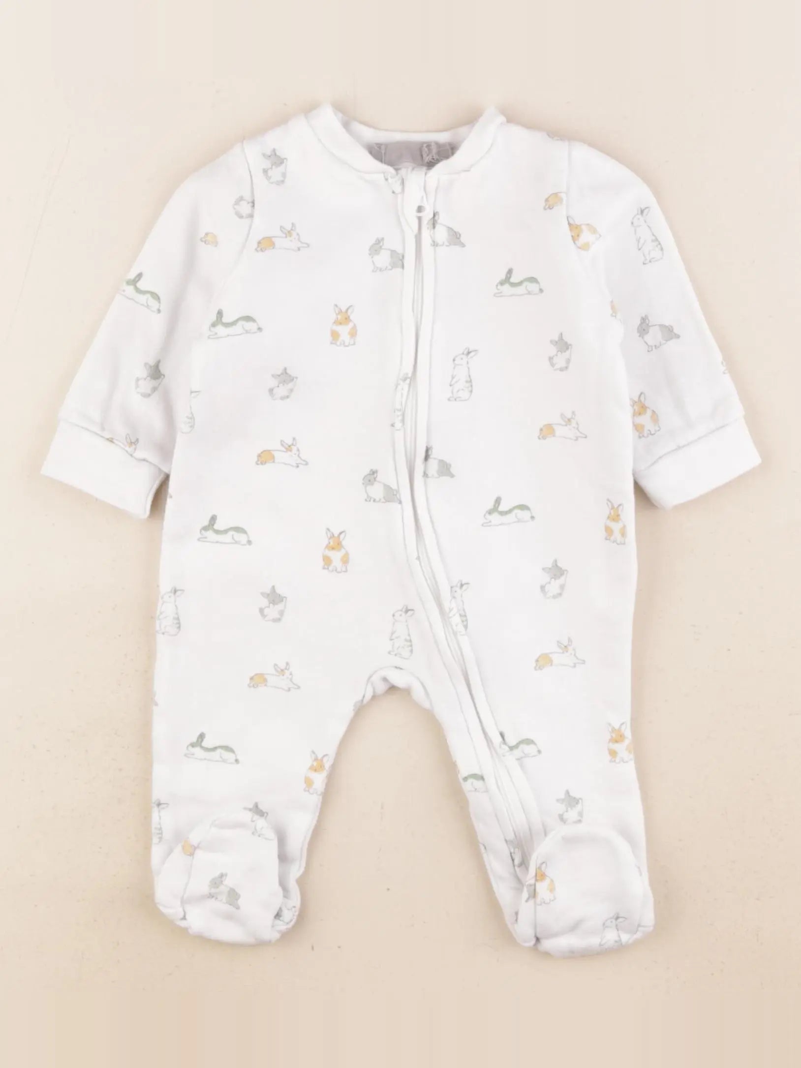 Boutchou - pyjama coton blanc - 3 mois