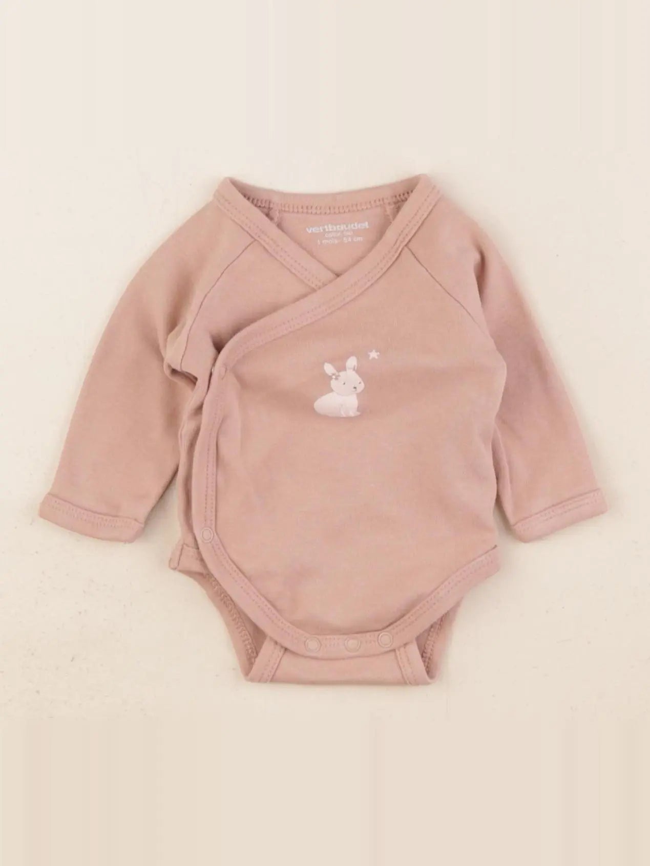 Vertbaudet - body beige - 1 mois