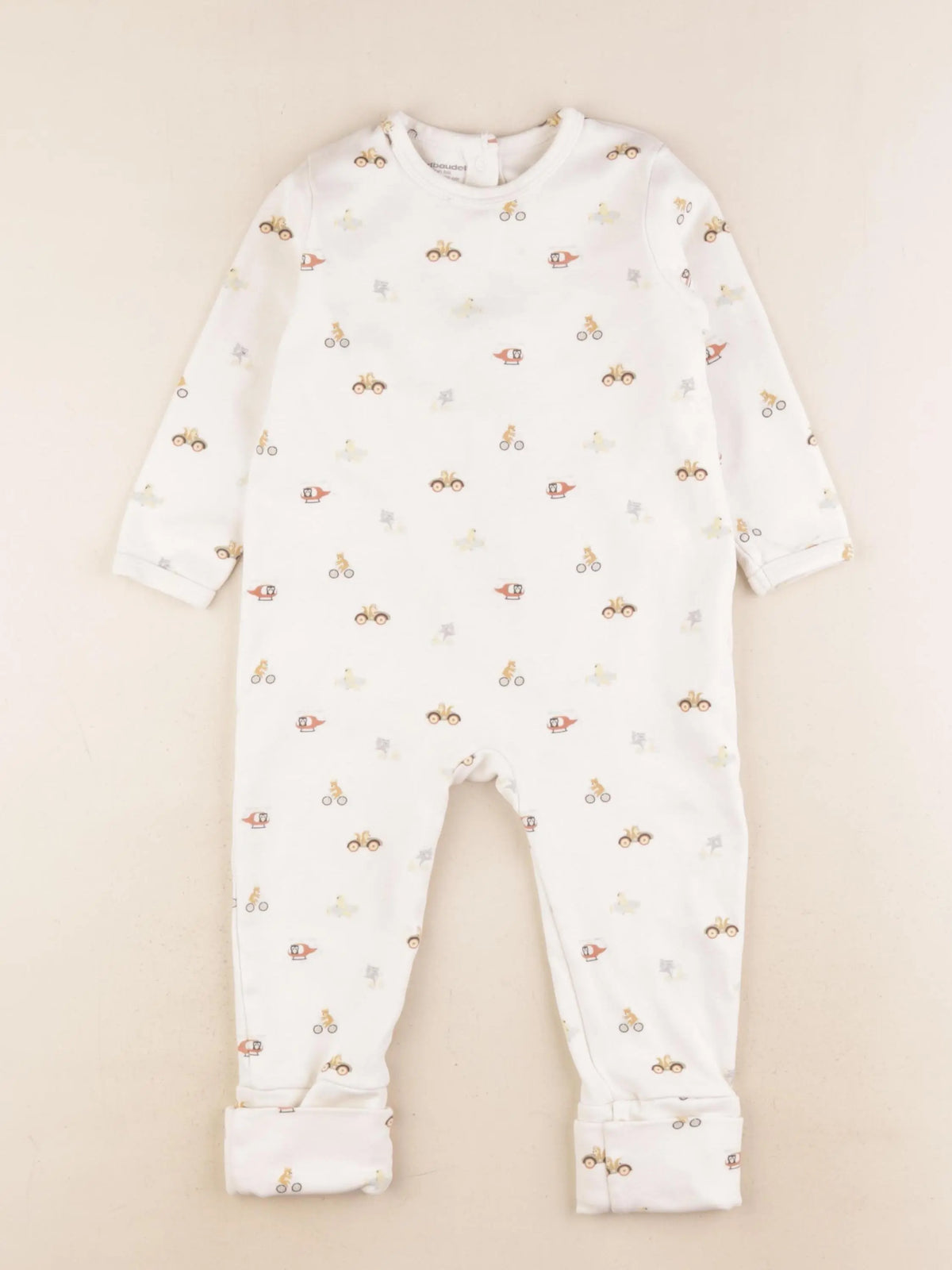 Vertbaudet - pyjama coton blanc - 24 mois