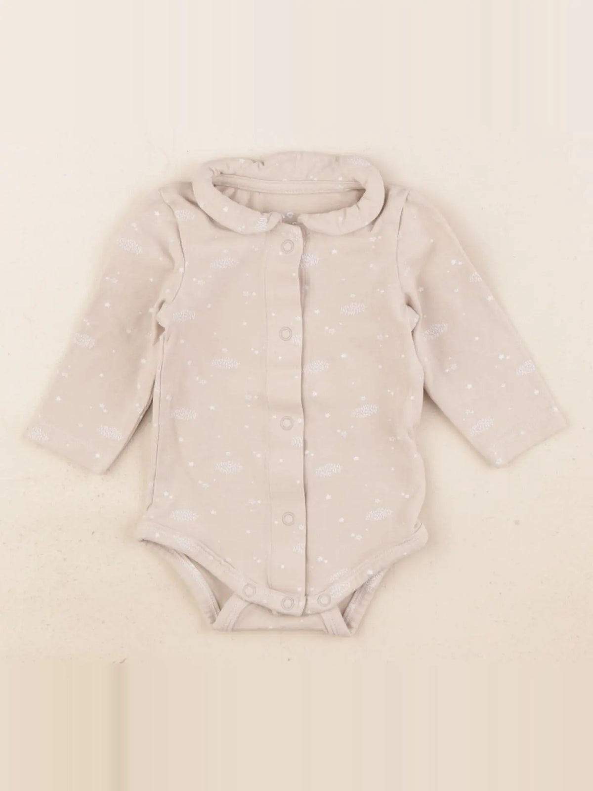 Tape à l'oeil - body à col beige - 1 mois