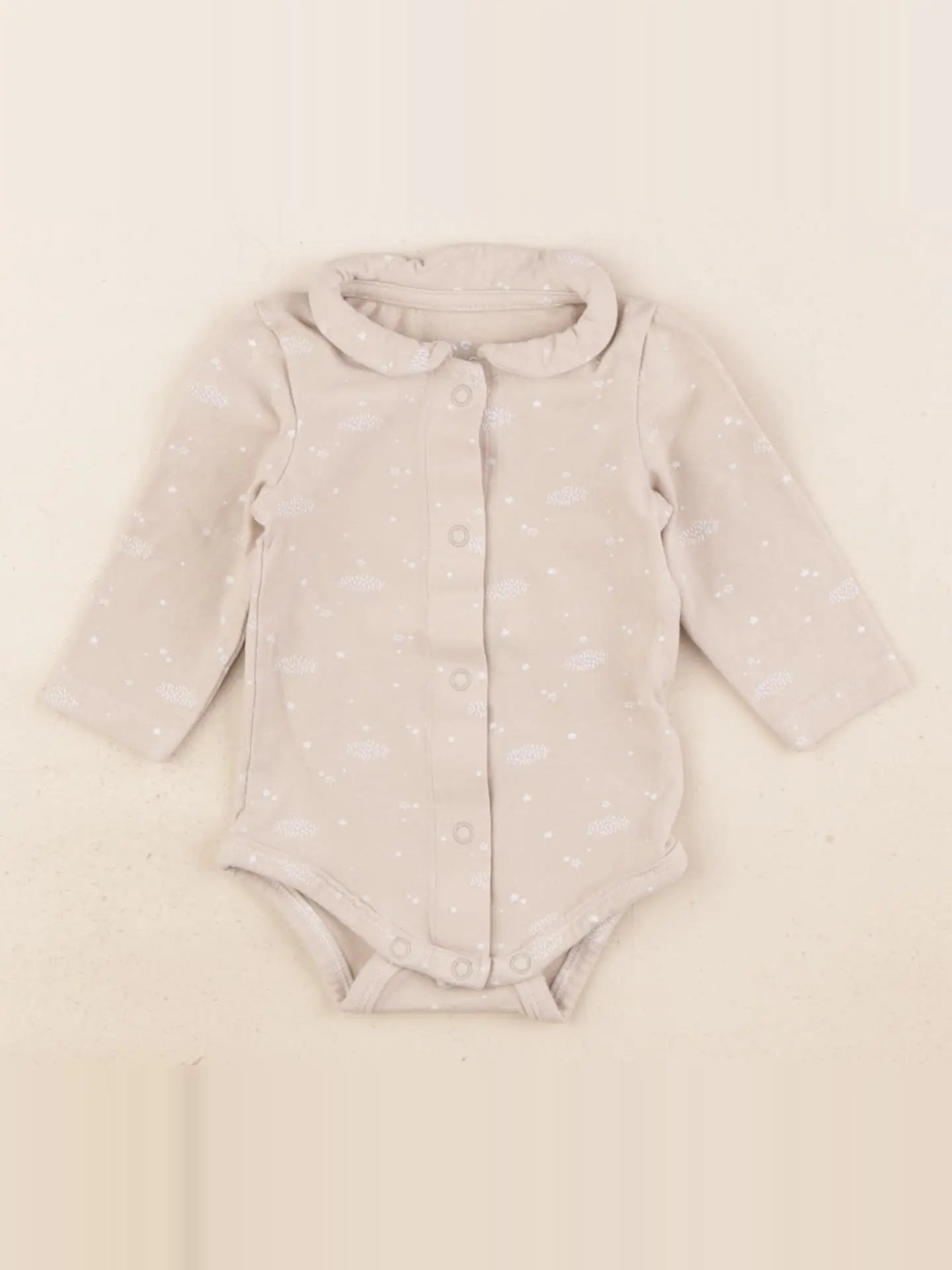Tape à l'oeil - body à col beige - 1 mois