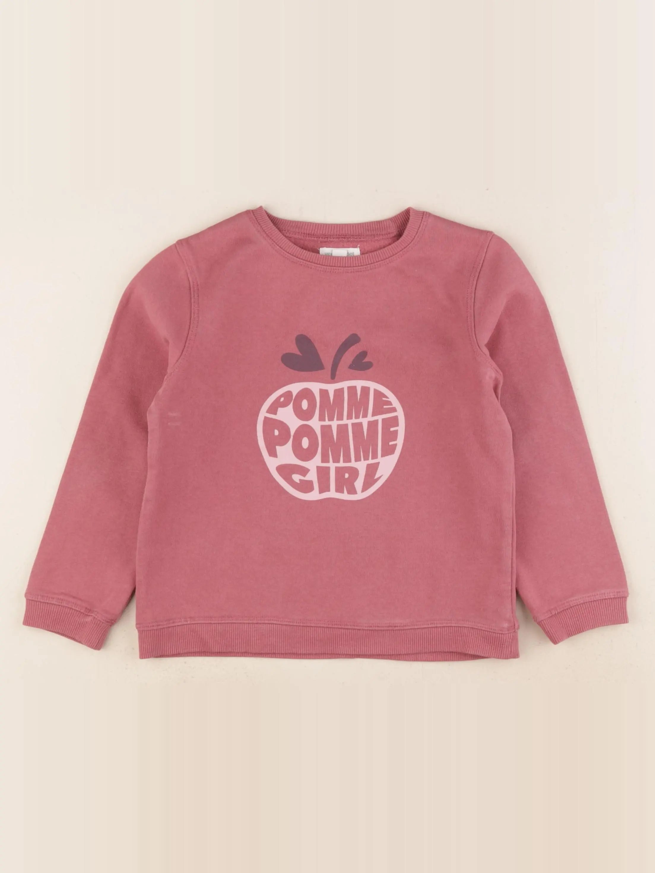 Vertbaudet - sweat rose - 5 ans