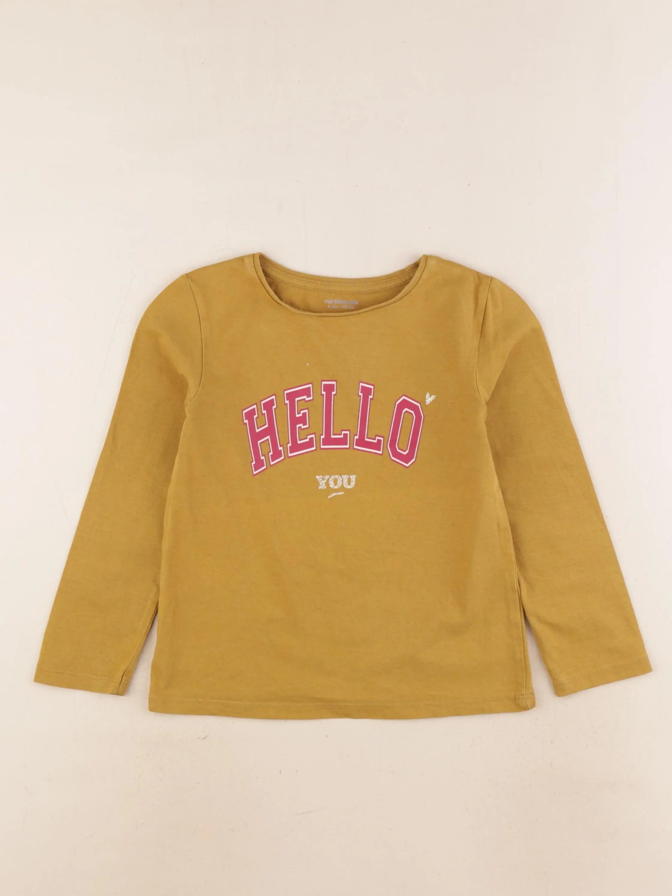 Vertbaudet - tee-shirt jaune - 5 ans