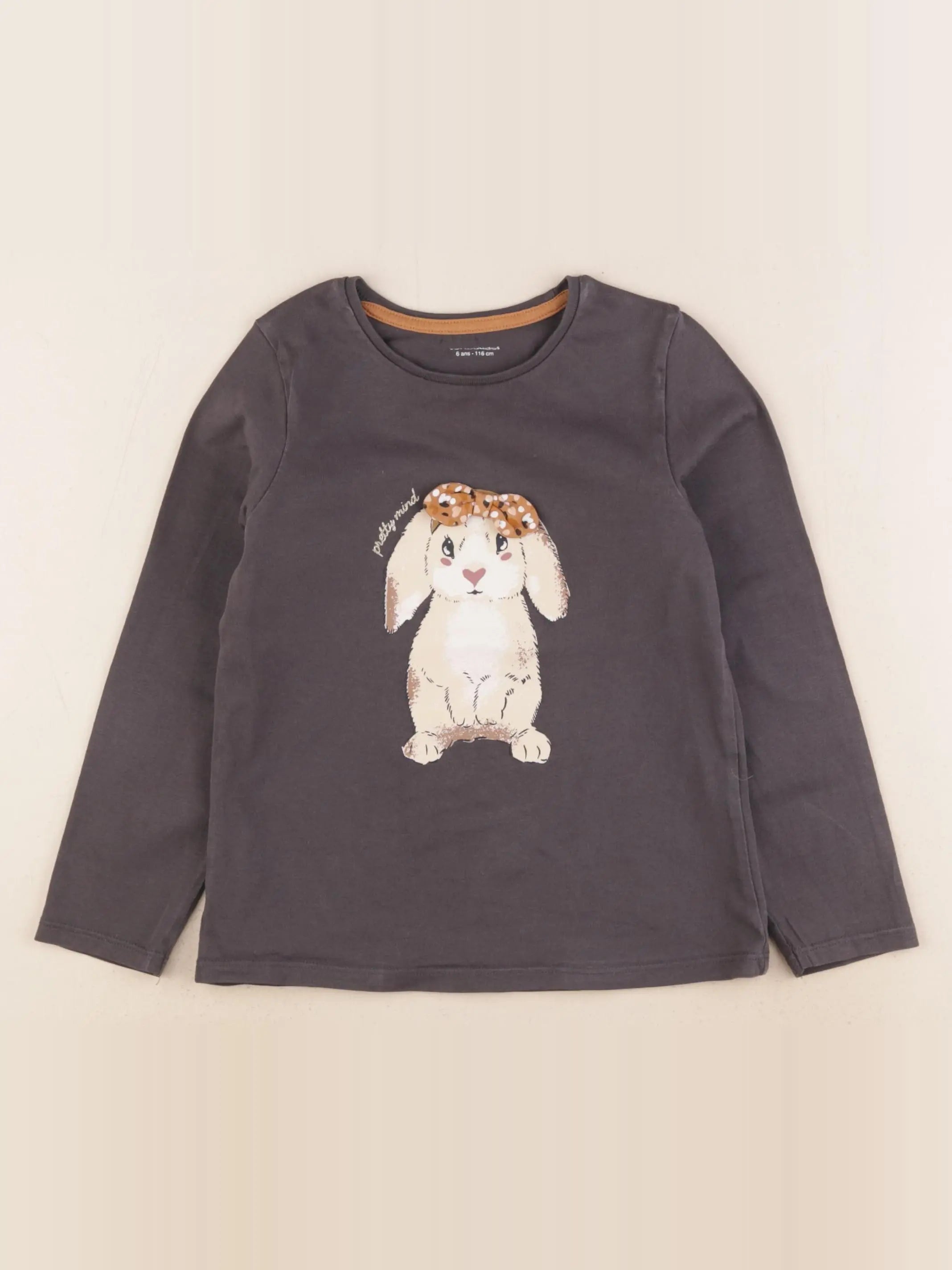 Vertbaudet - tee-shirt gris - 6 ans