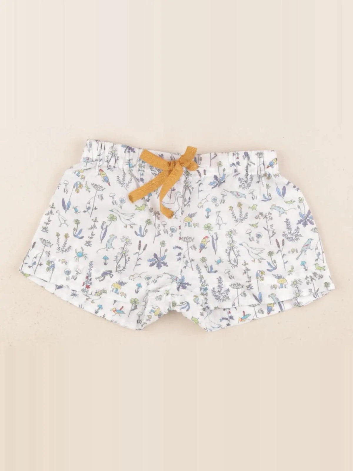 Les Enfantines - short blanc, bleu - 3 mois