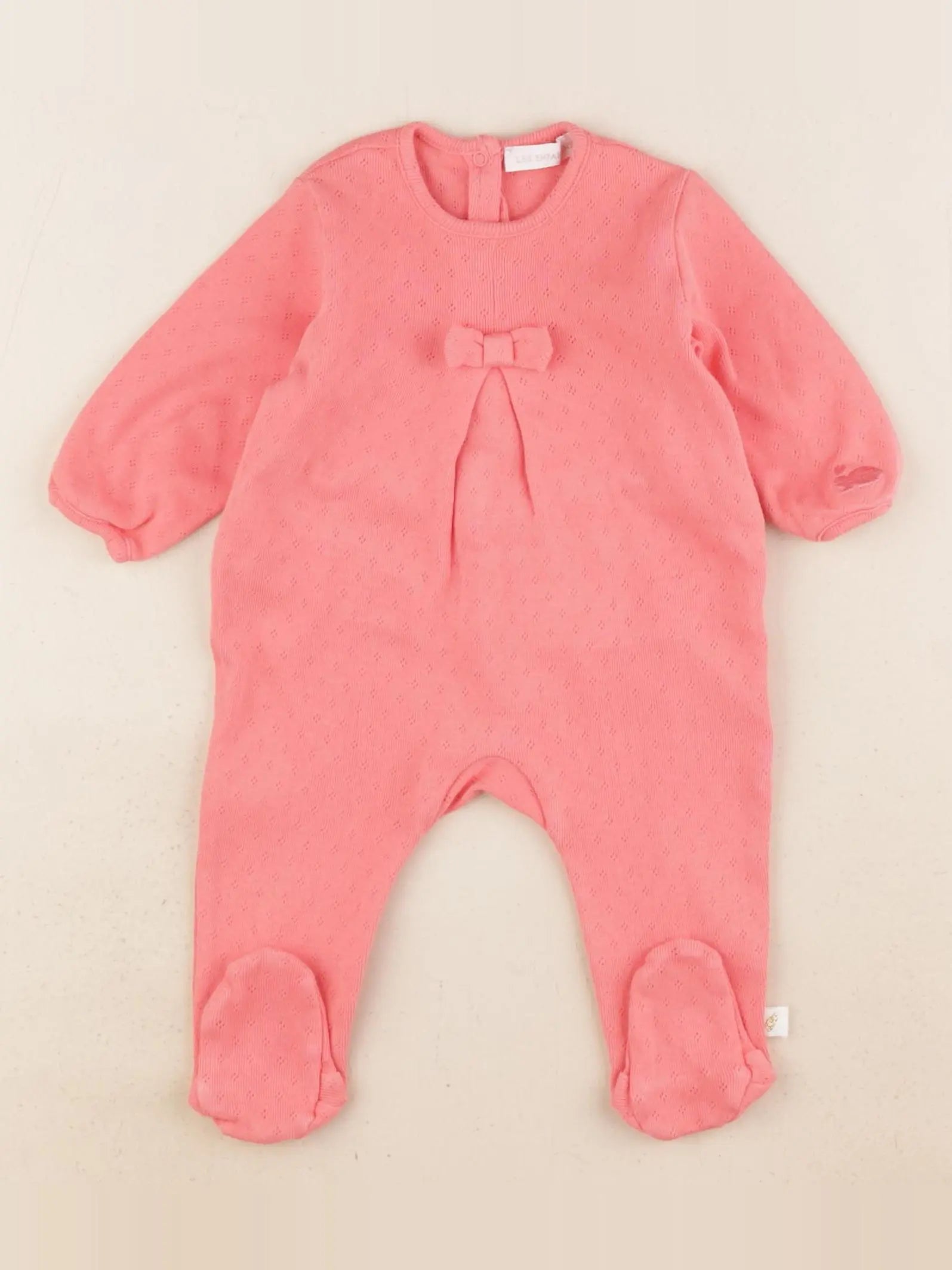 Les Enfantines - pyjama coton rose - 3 mois