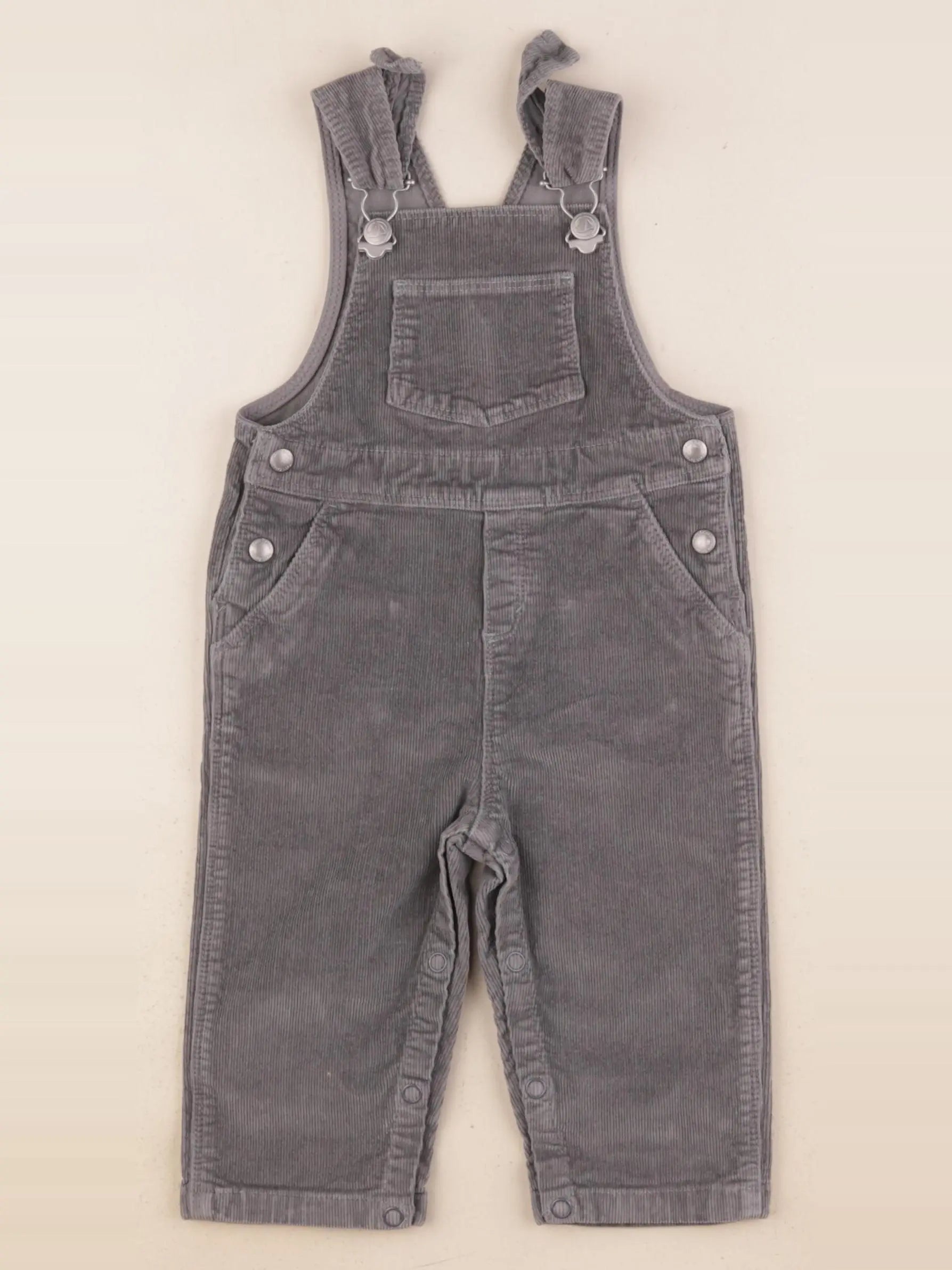 Petit Bateau - salopette gris - 6 mois