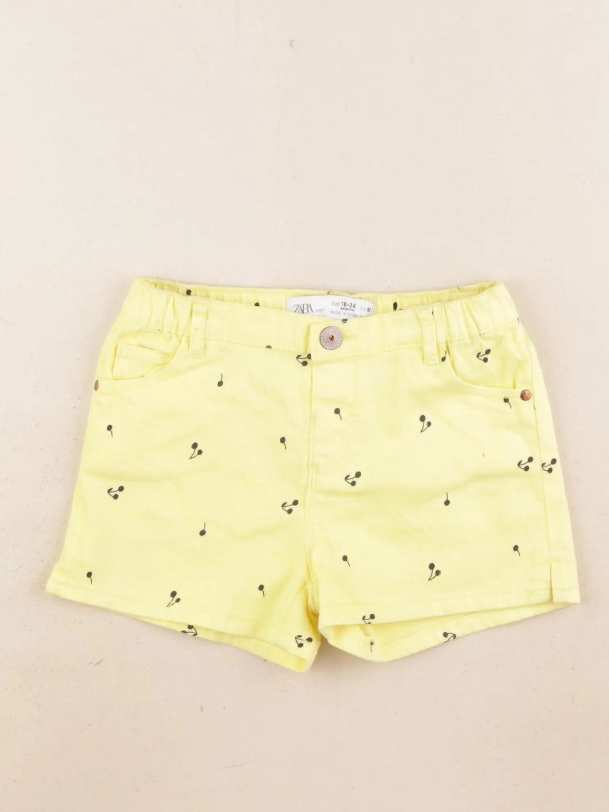 Zara - short jaune - 18/24 mois