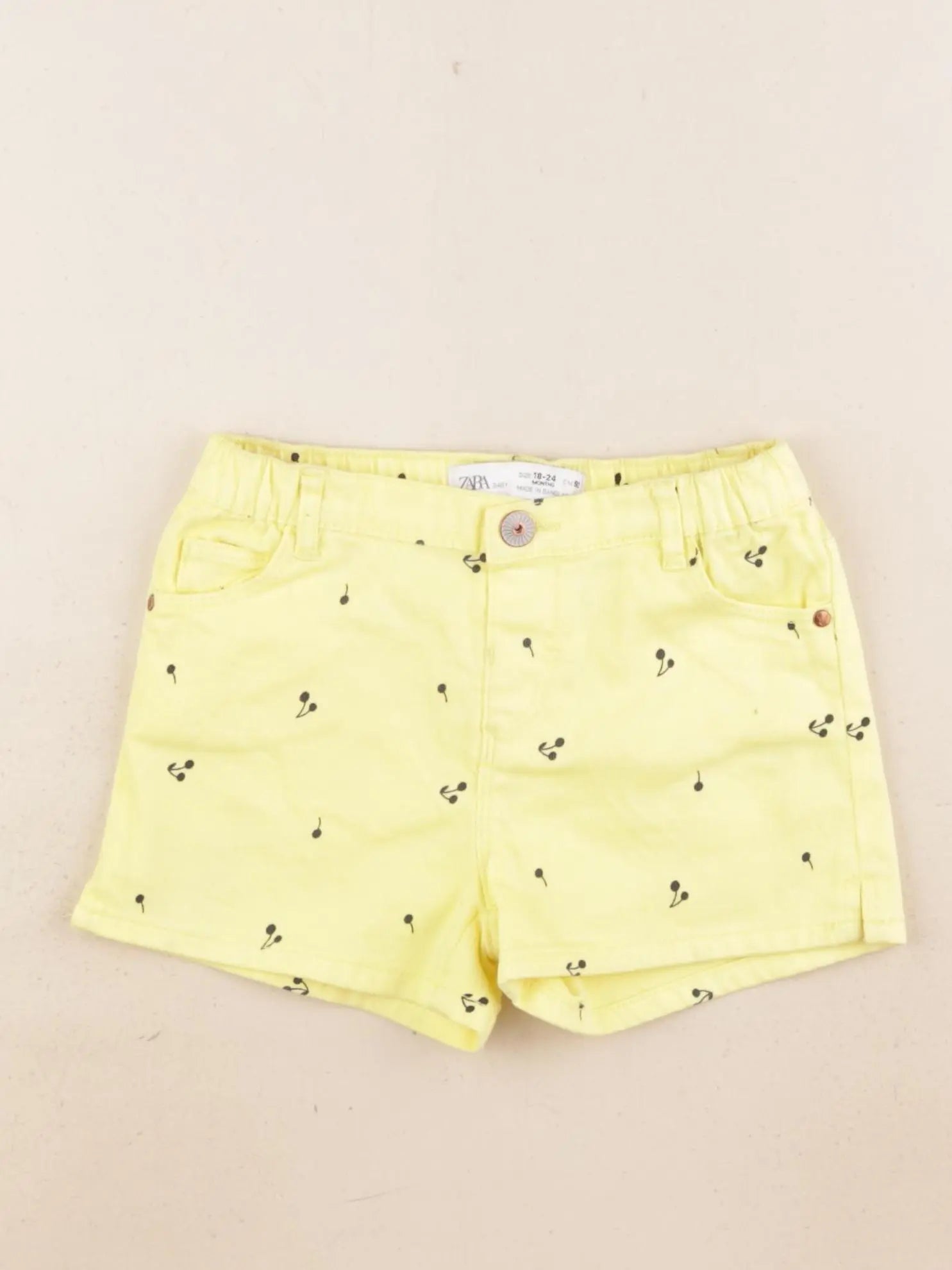 Zara - short jaune - 18/24 mois