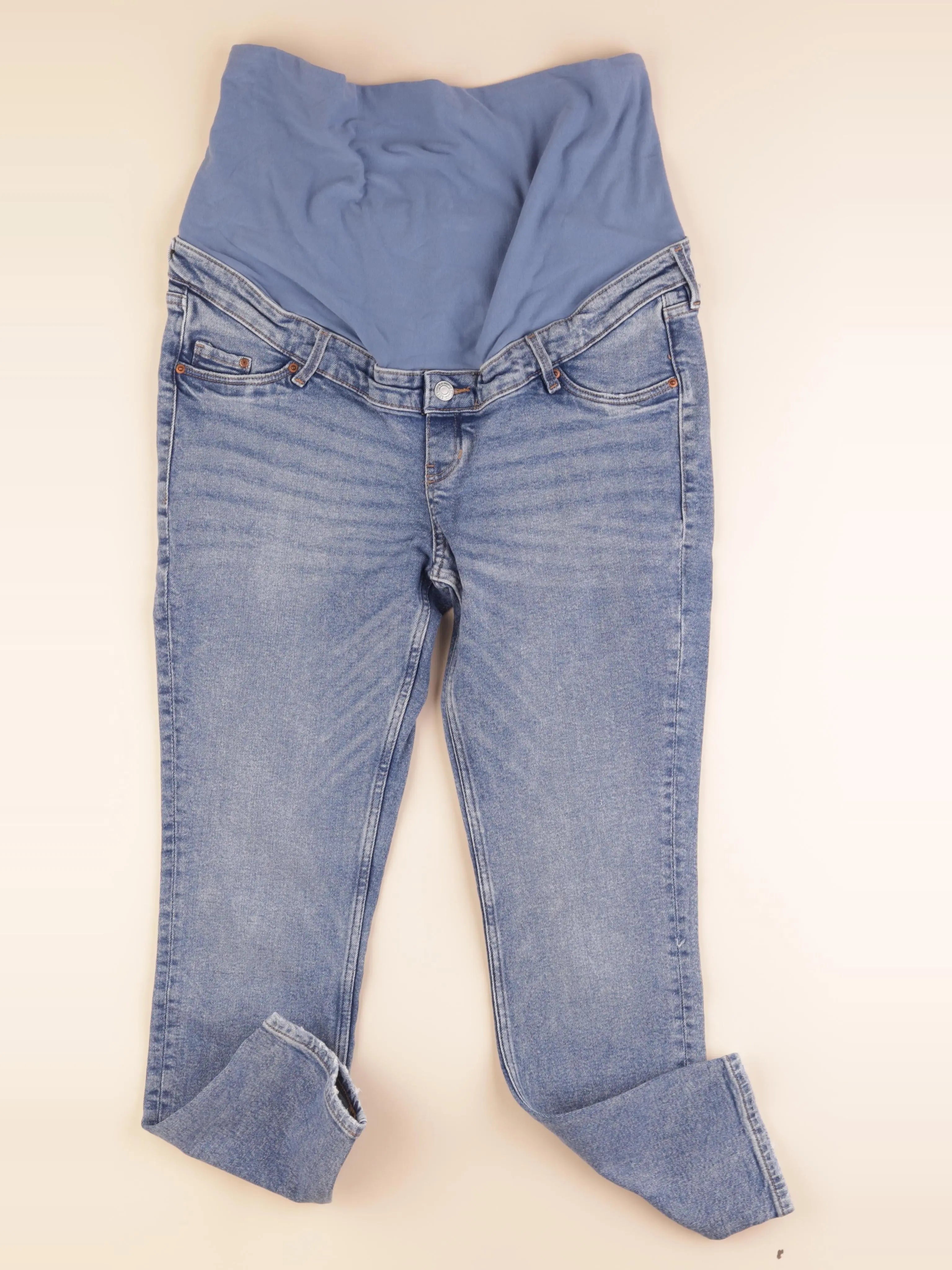 H&M - jean grossesse bleu - l