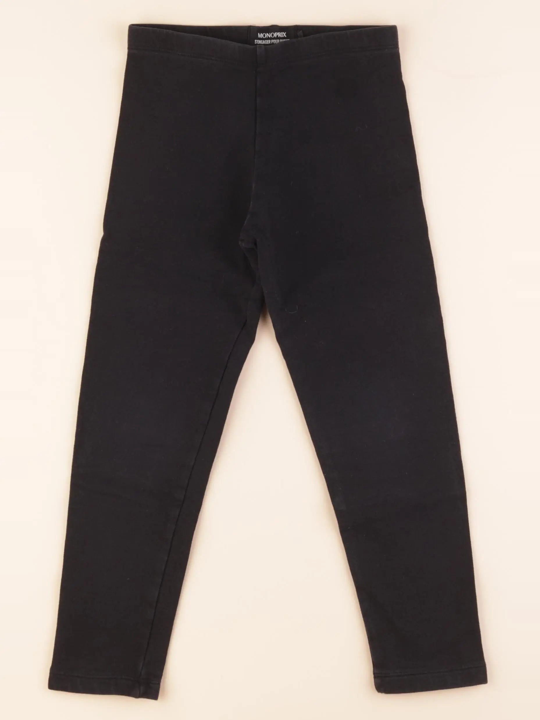 Monoprix - legging doublé noir - 6 ans