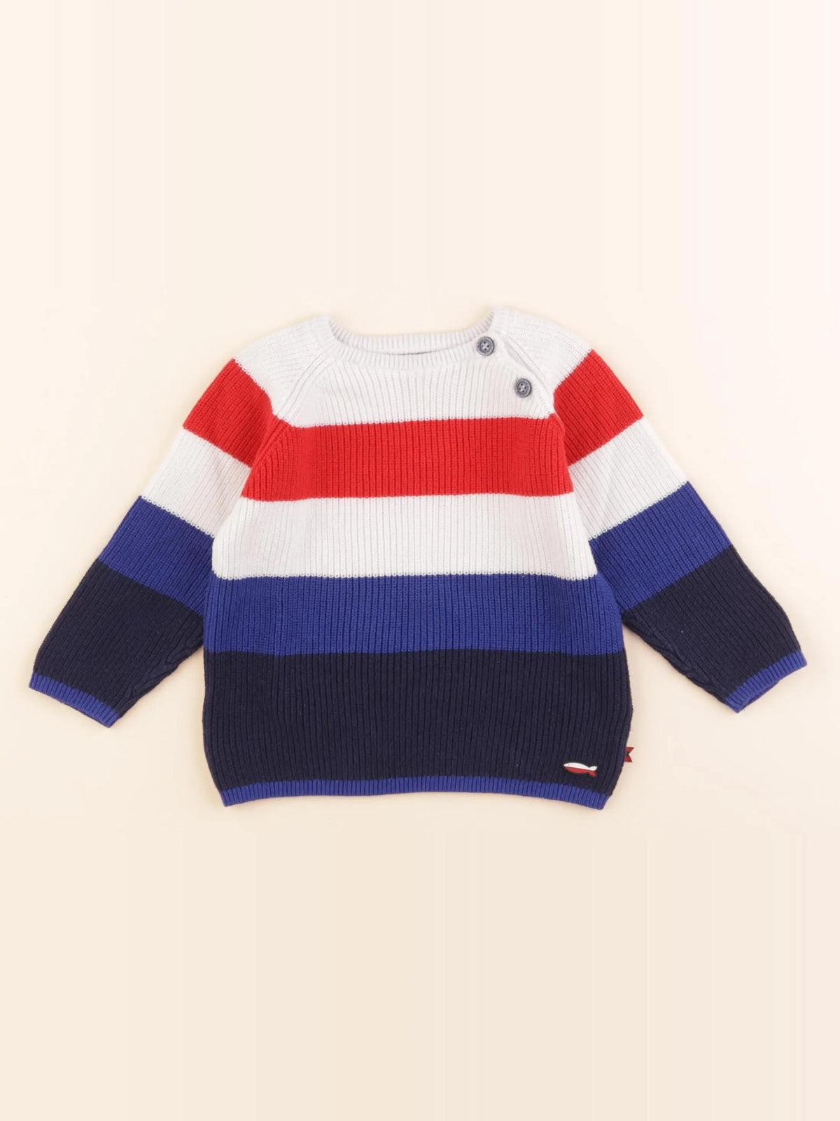 Cadet Rousselle - pull multicolore - 12 mois