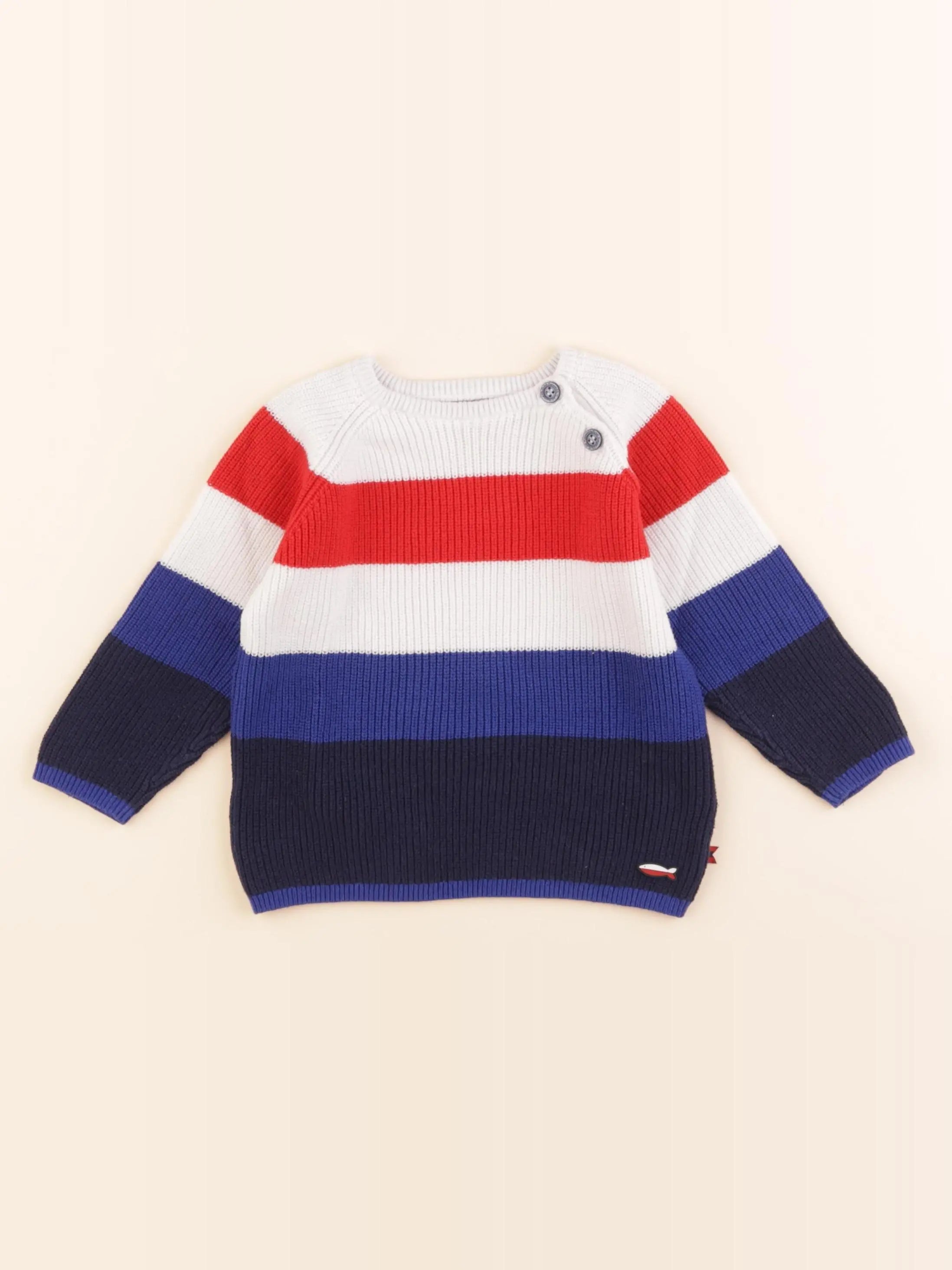 Cadet Rousselle - pull multicolore - 12 mois