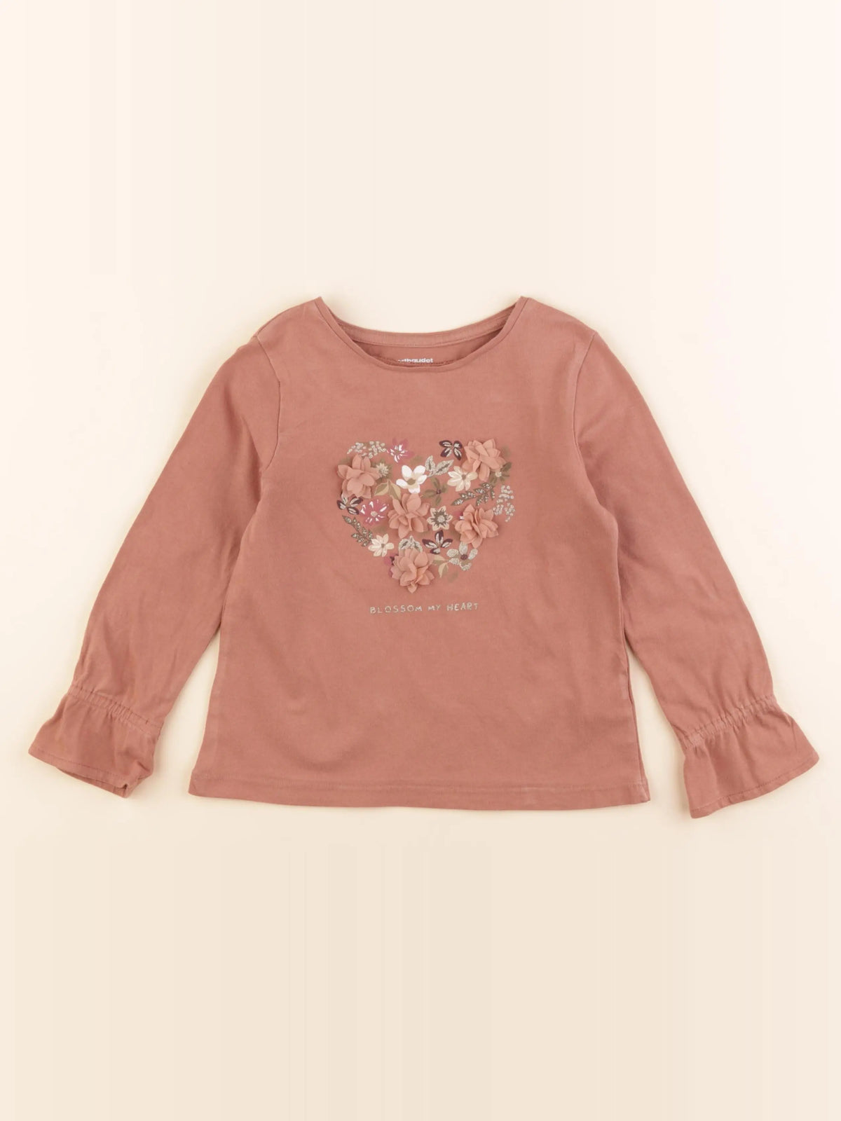 Vertbaudet - tee-shirt rose - 5 ans