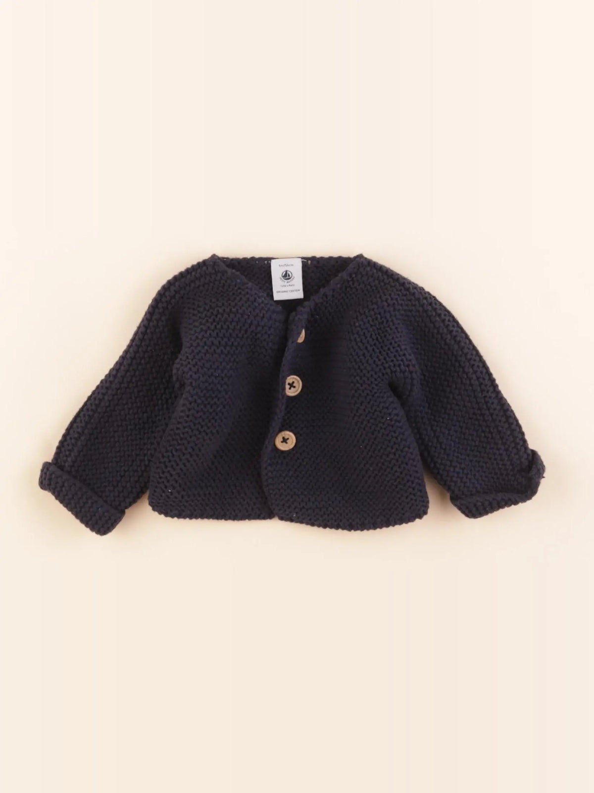 Petit Bateau - gilet bleu - 1 mois