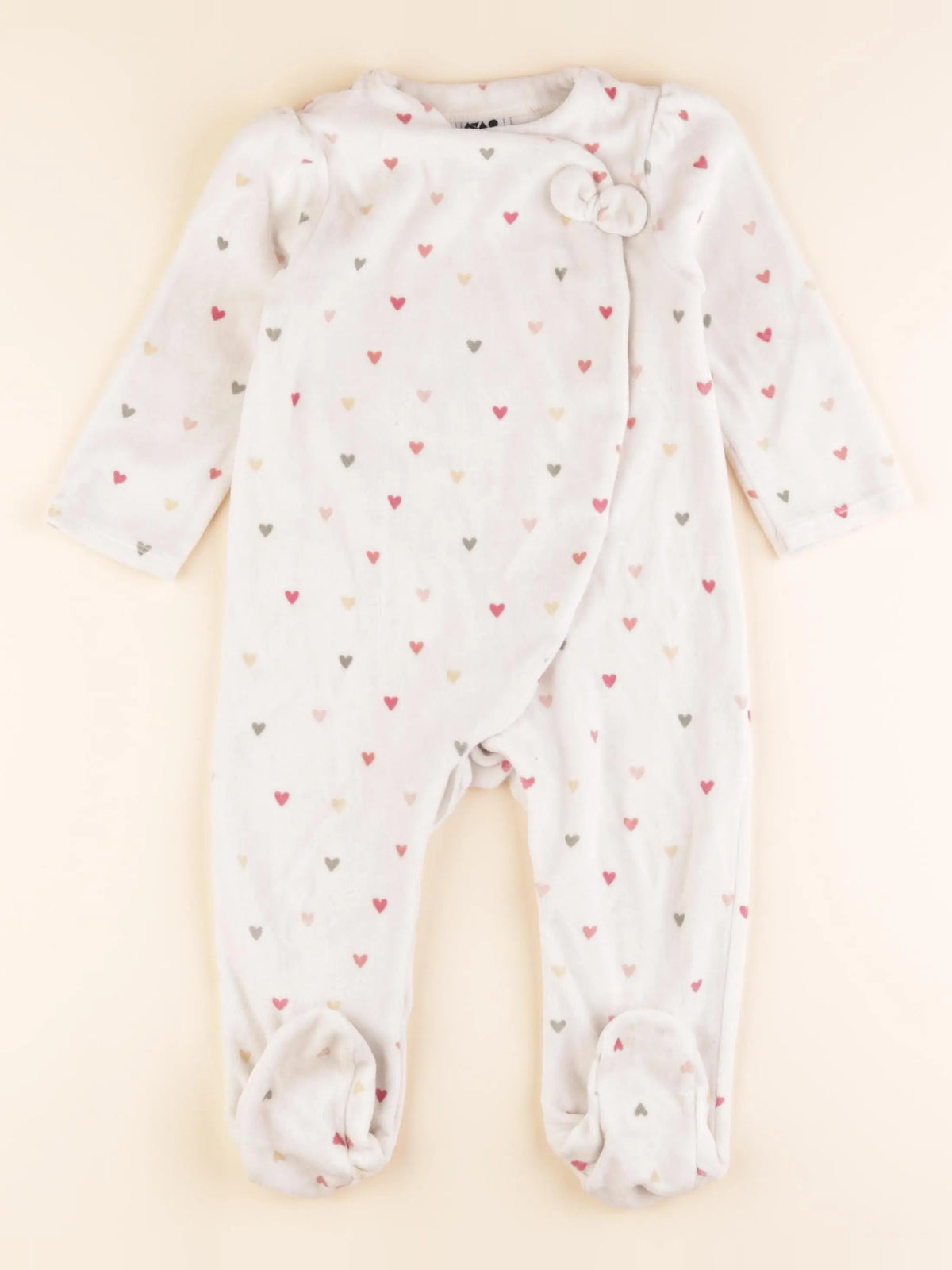 Tape à l'oeil - pyjama velours blanc - 24 mois