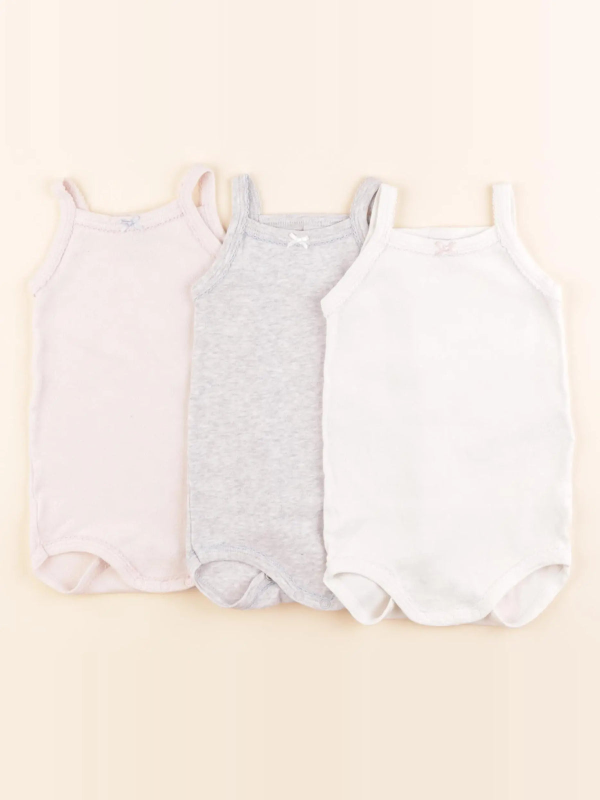 Petit Bateau - lot de 3 bodies en coton multicolore - 6 mois