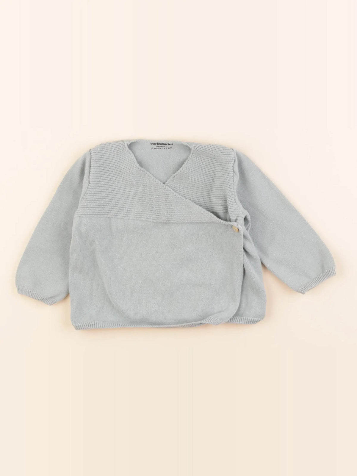 Vertbaudet - gilet vert - 6 mois