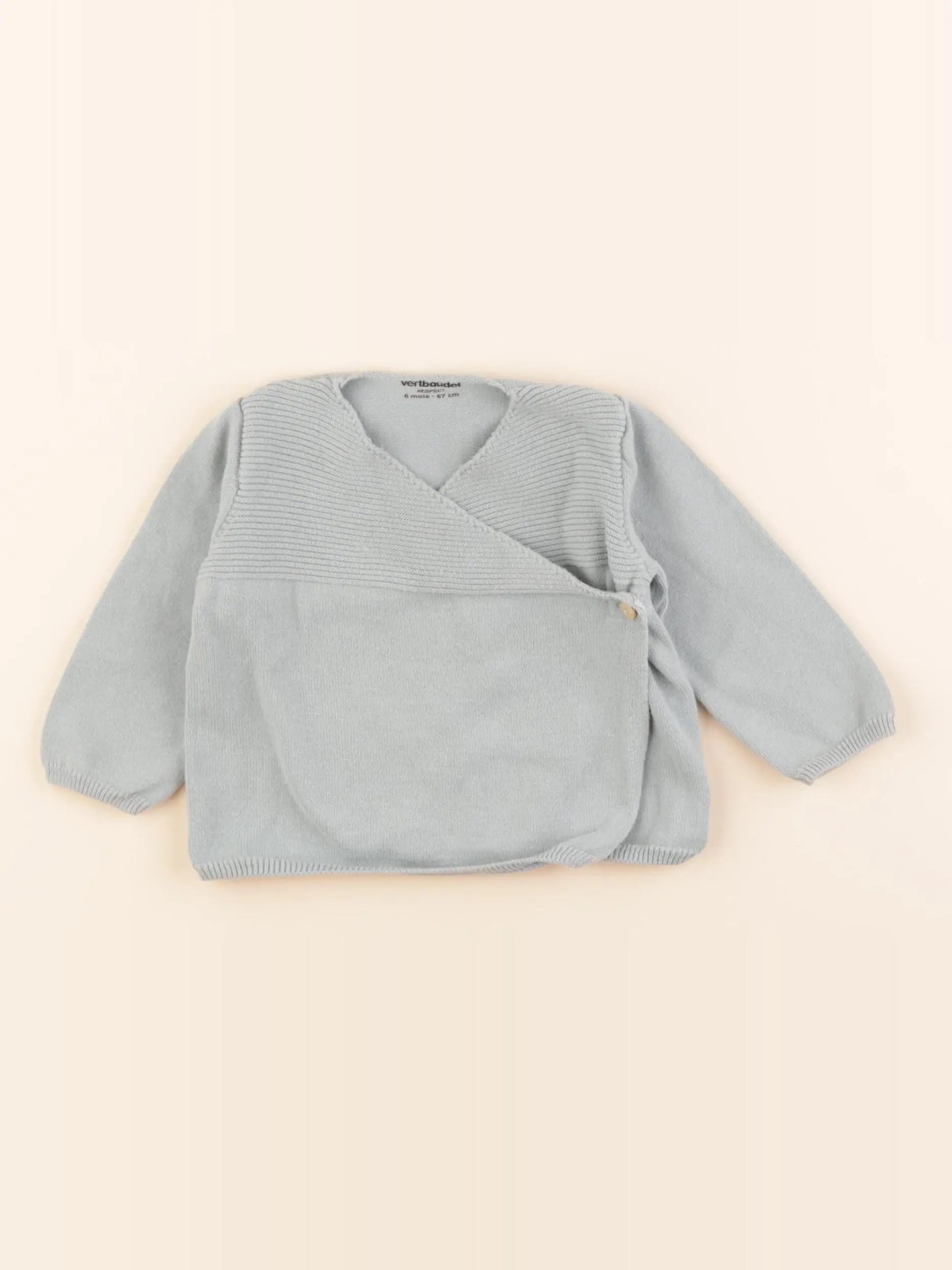 Vertbaudet - gilet vert - 6 mois