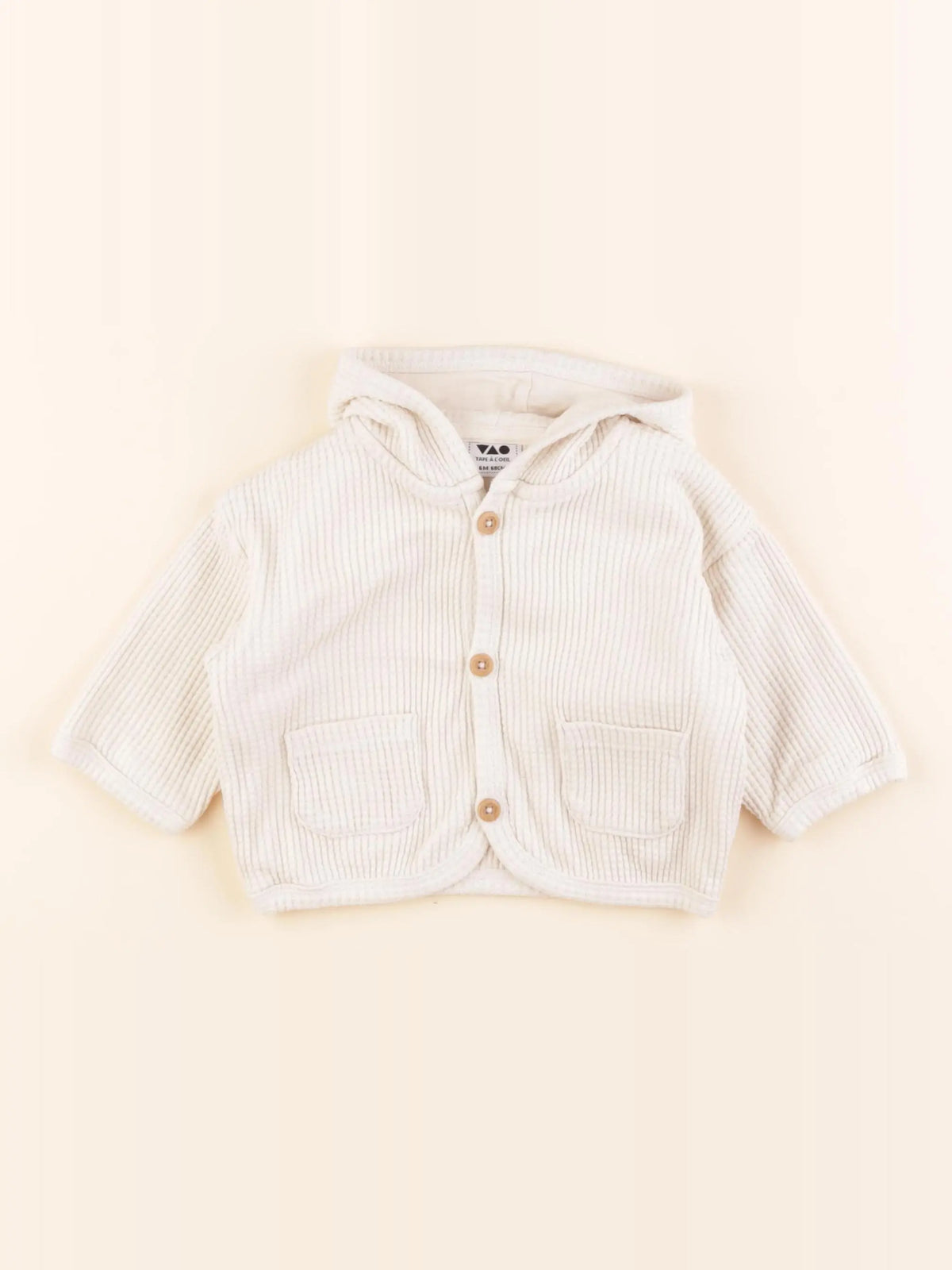 Tape à l'oeil - gilet beige - 6 mois