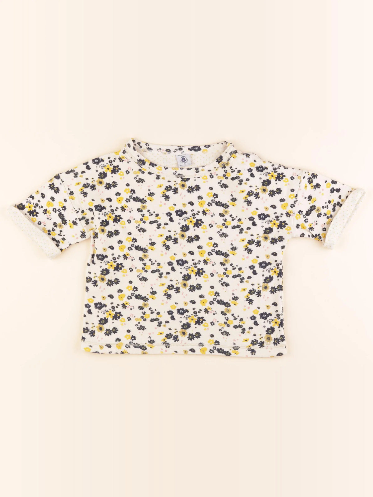 Petit Bateau - tee-shirt beige - 6 ans