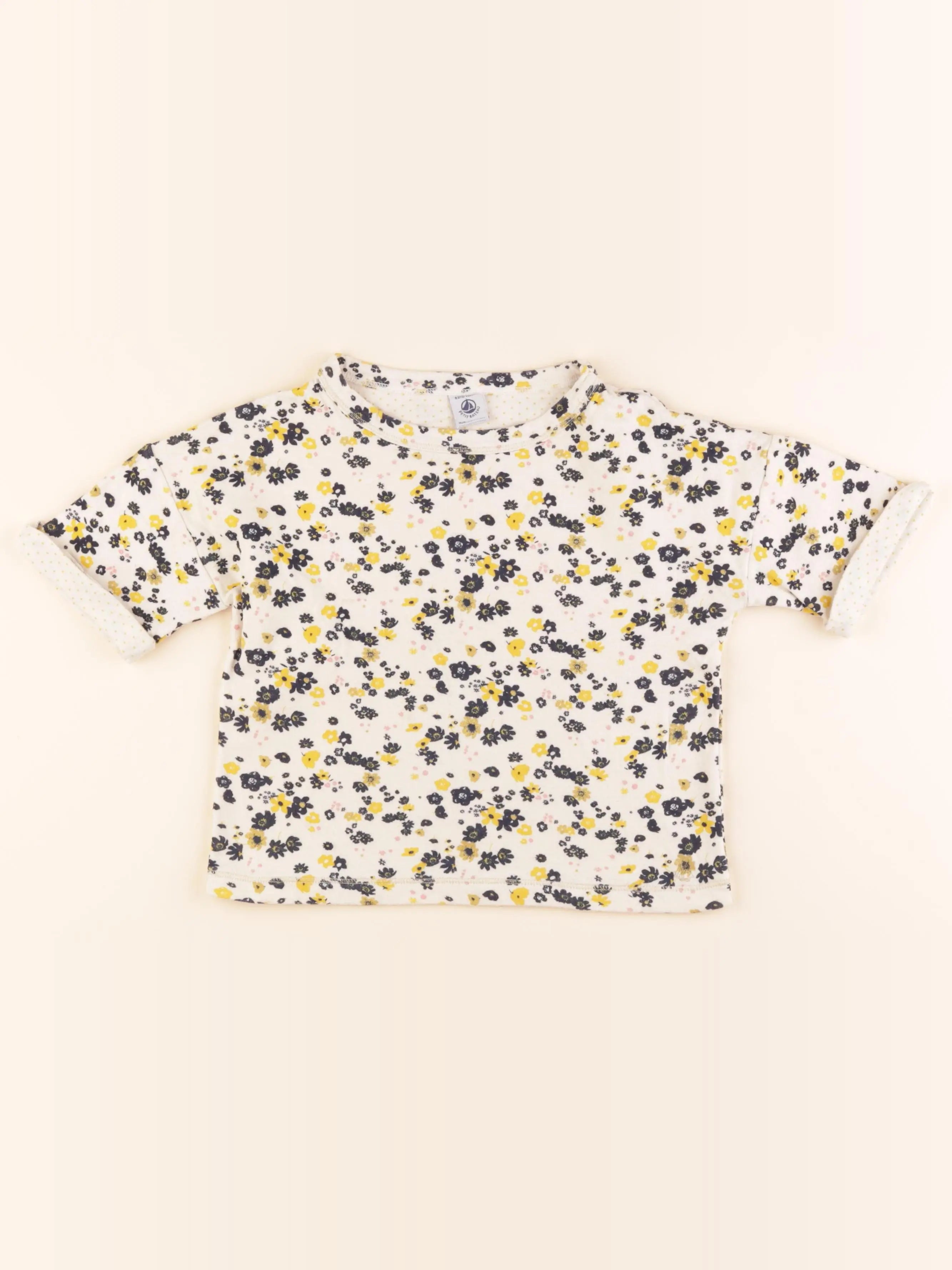 Petit Bateau - tee-shirt beige - 6 ans
