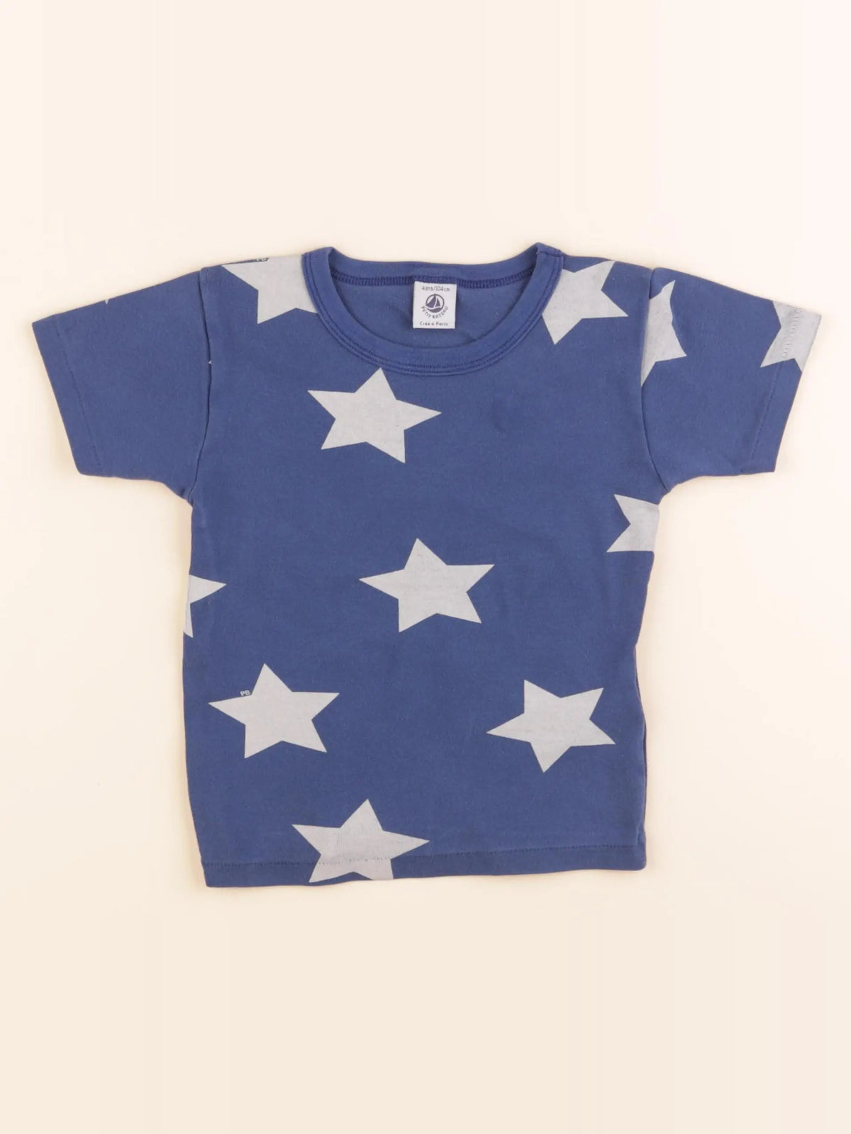 Petit Bateau - maillot de corps bleu - 4 ans
