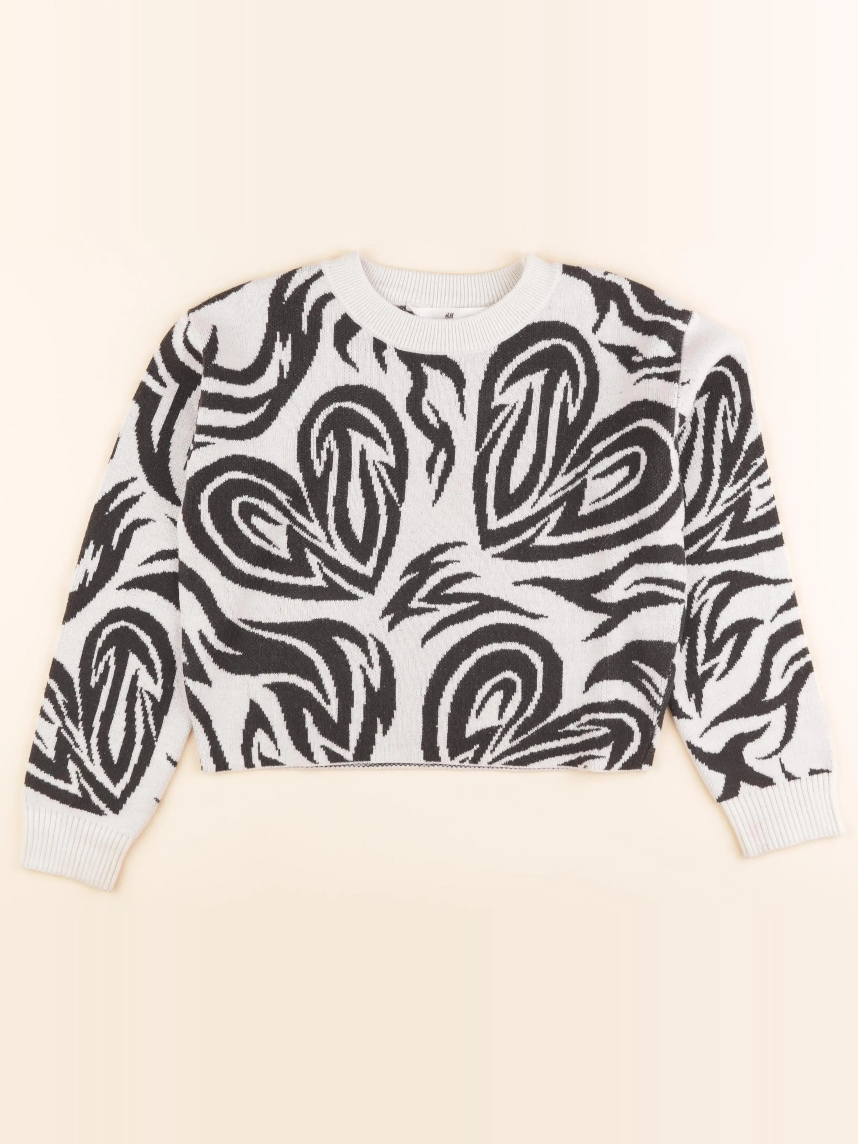 H&M - pull noir - 10/12 ans