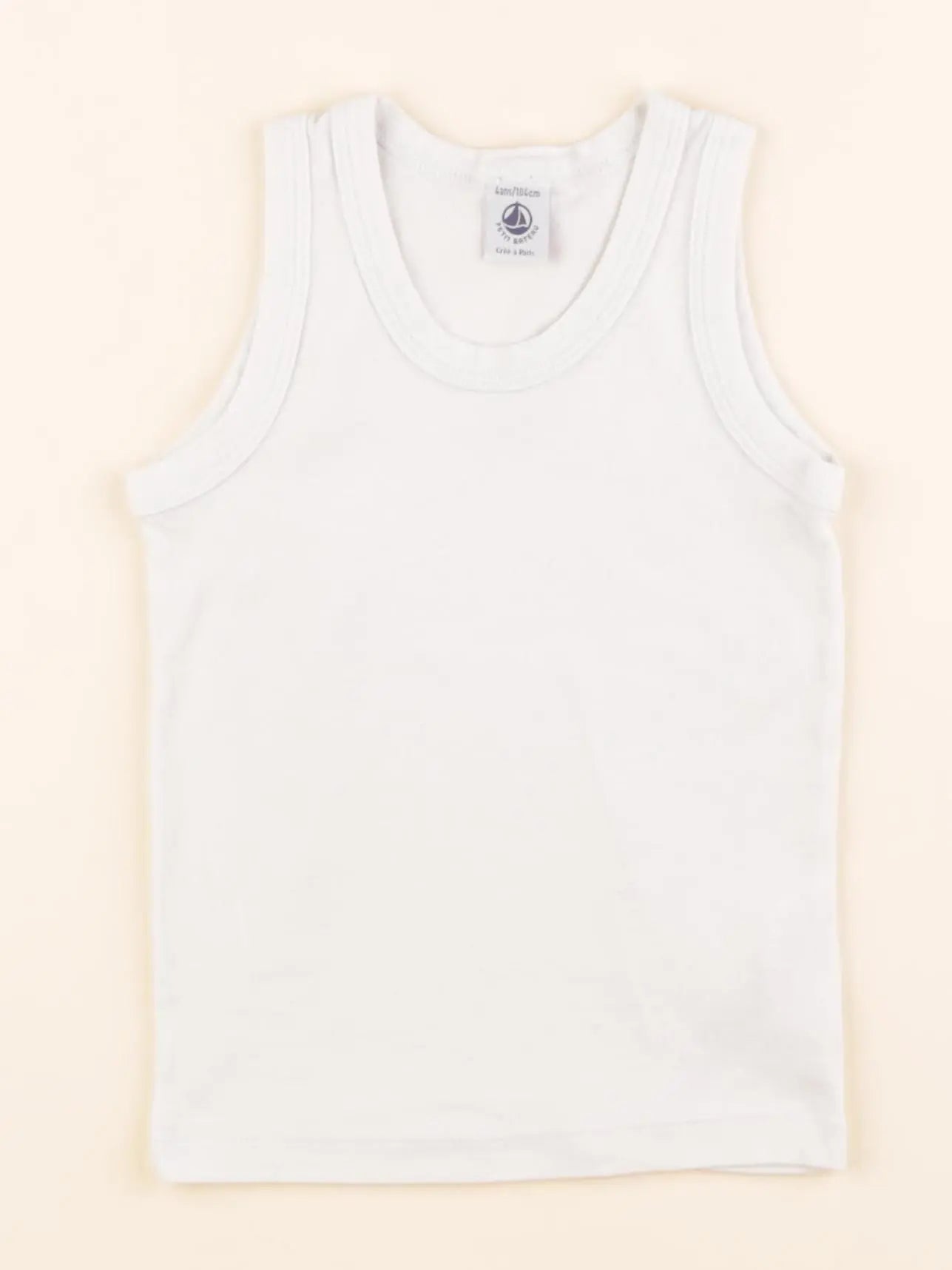 Petit Bateau - maillot de corps blanc - 4 ans