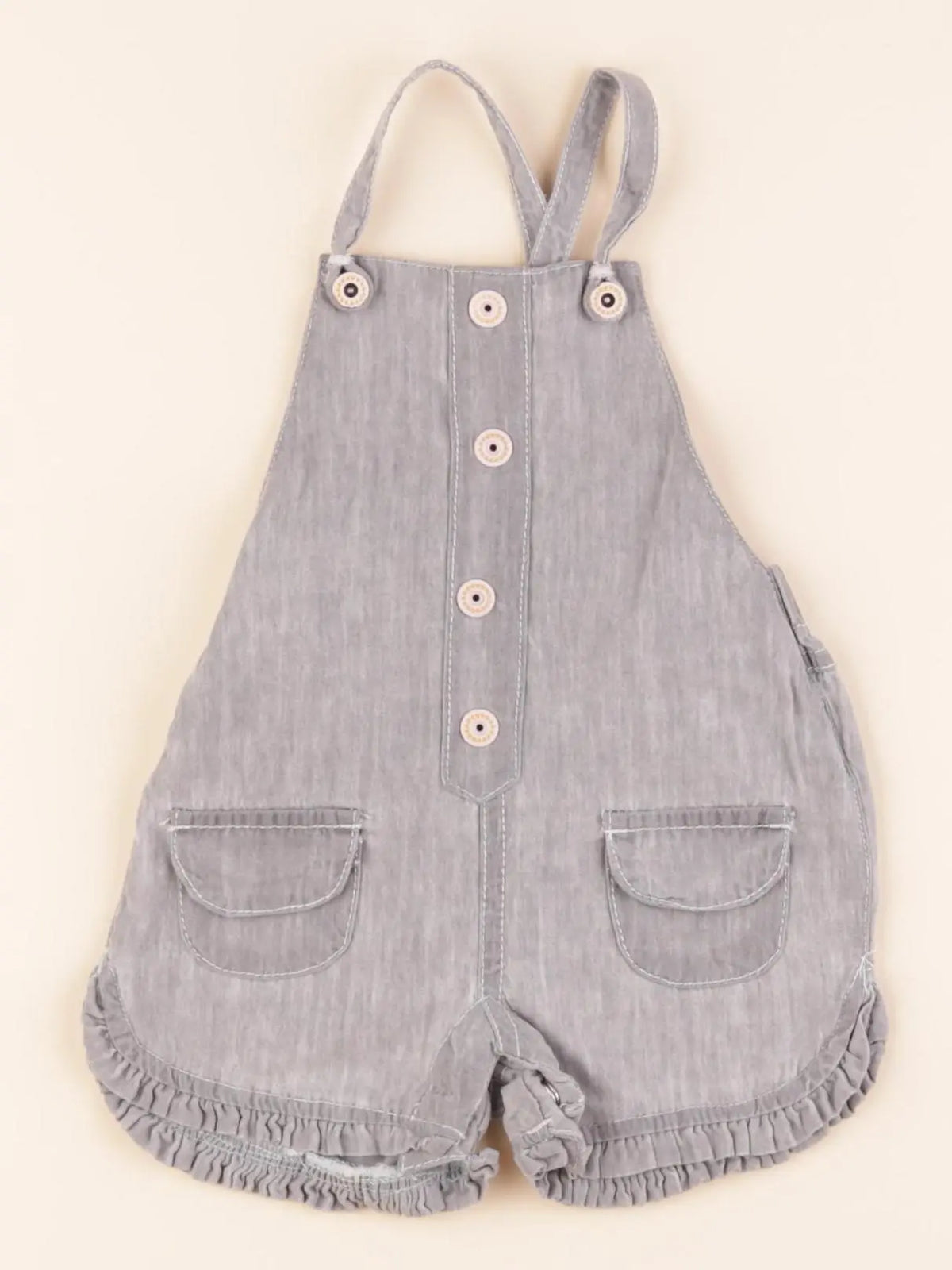 Vertbaudet - salopette gris - 3 mois