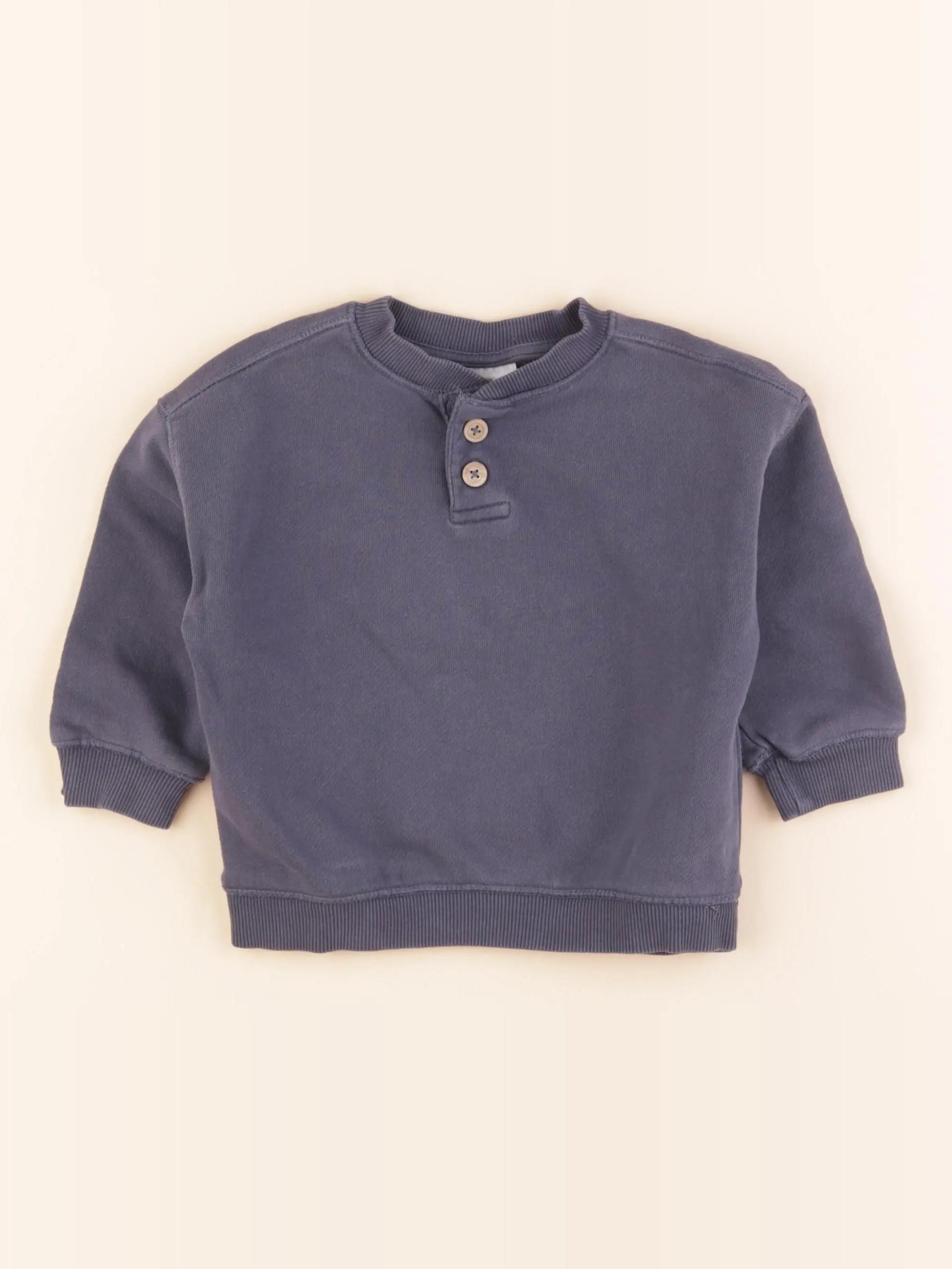 Zara - sweat bleu - 12/18 mois