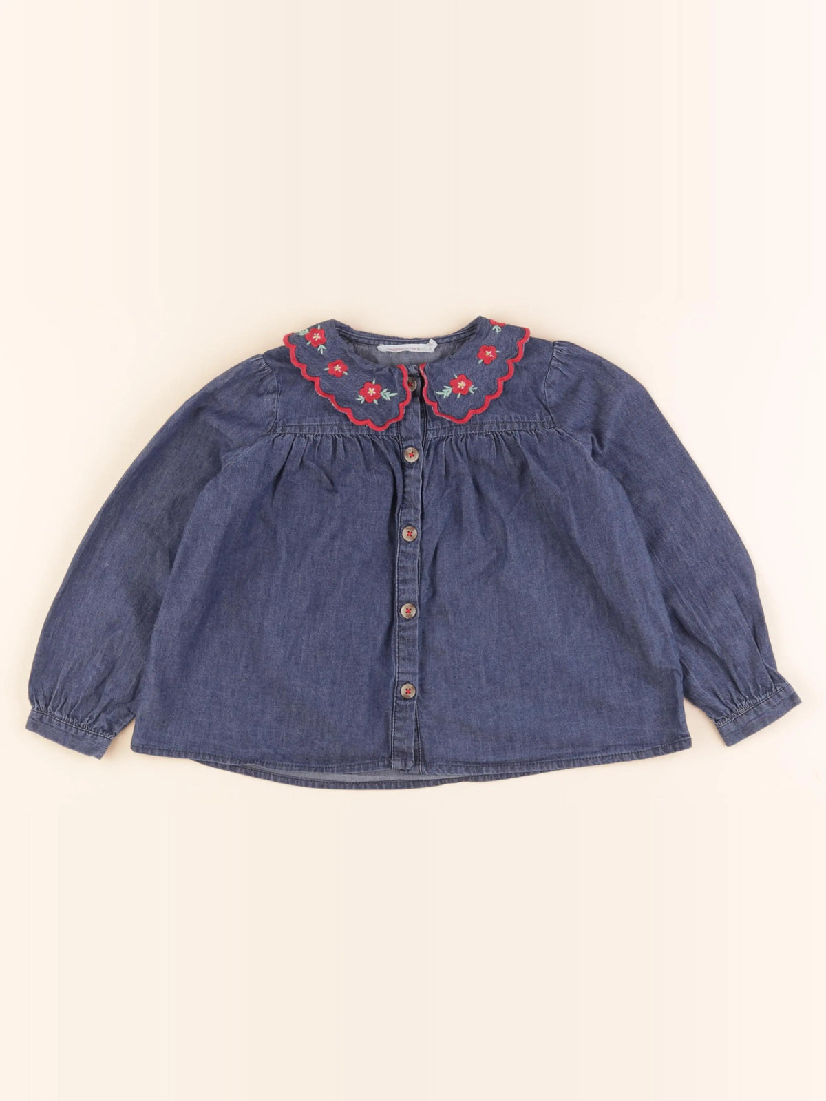 Monoprix - blouse bleu - 6 ans