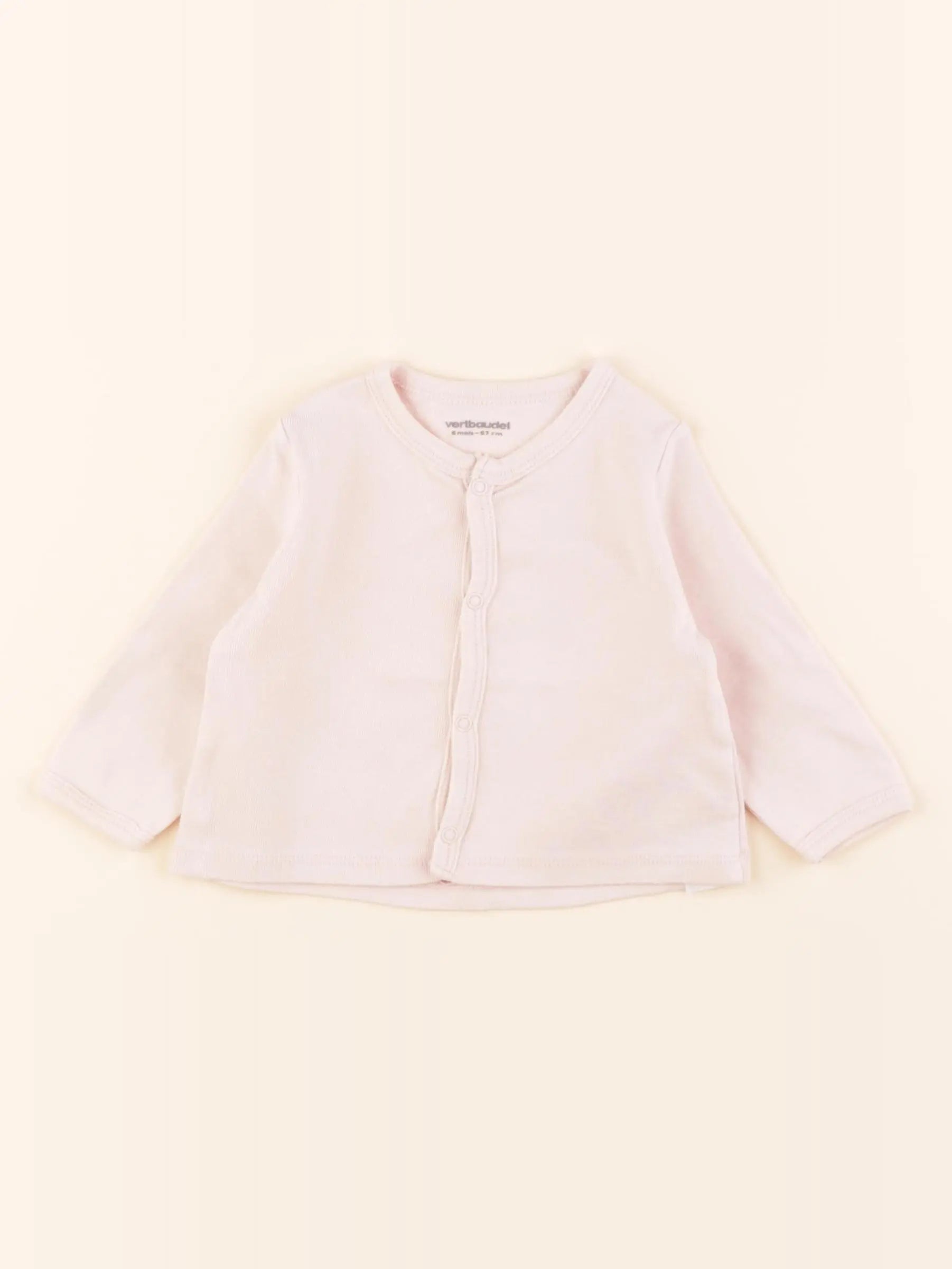 Vertbaudet - tee-shirt rose - 6 mois