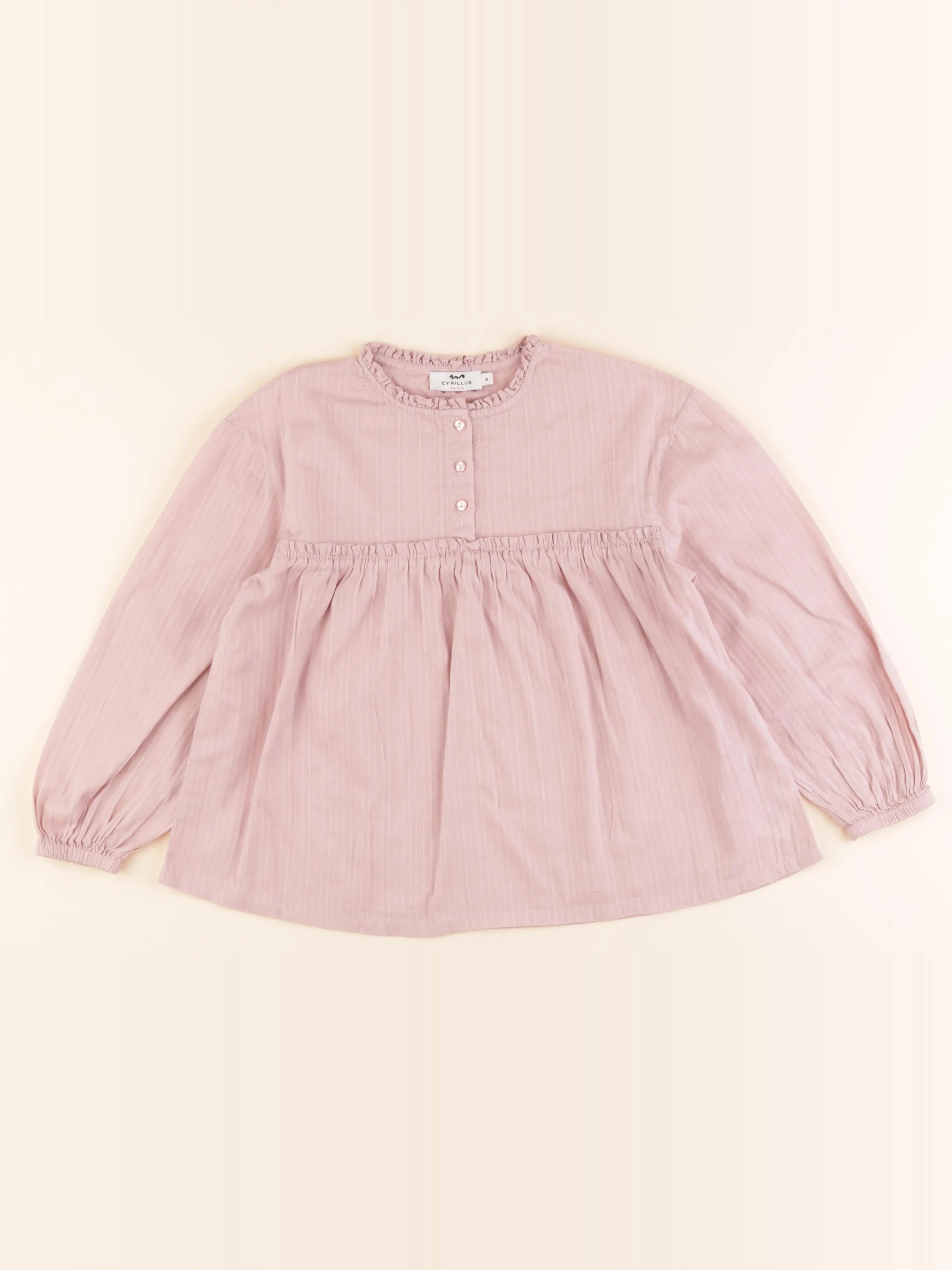 Cyrillus - blouse rose - 8 ans