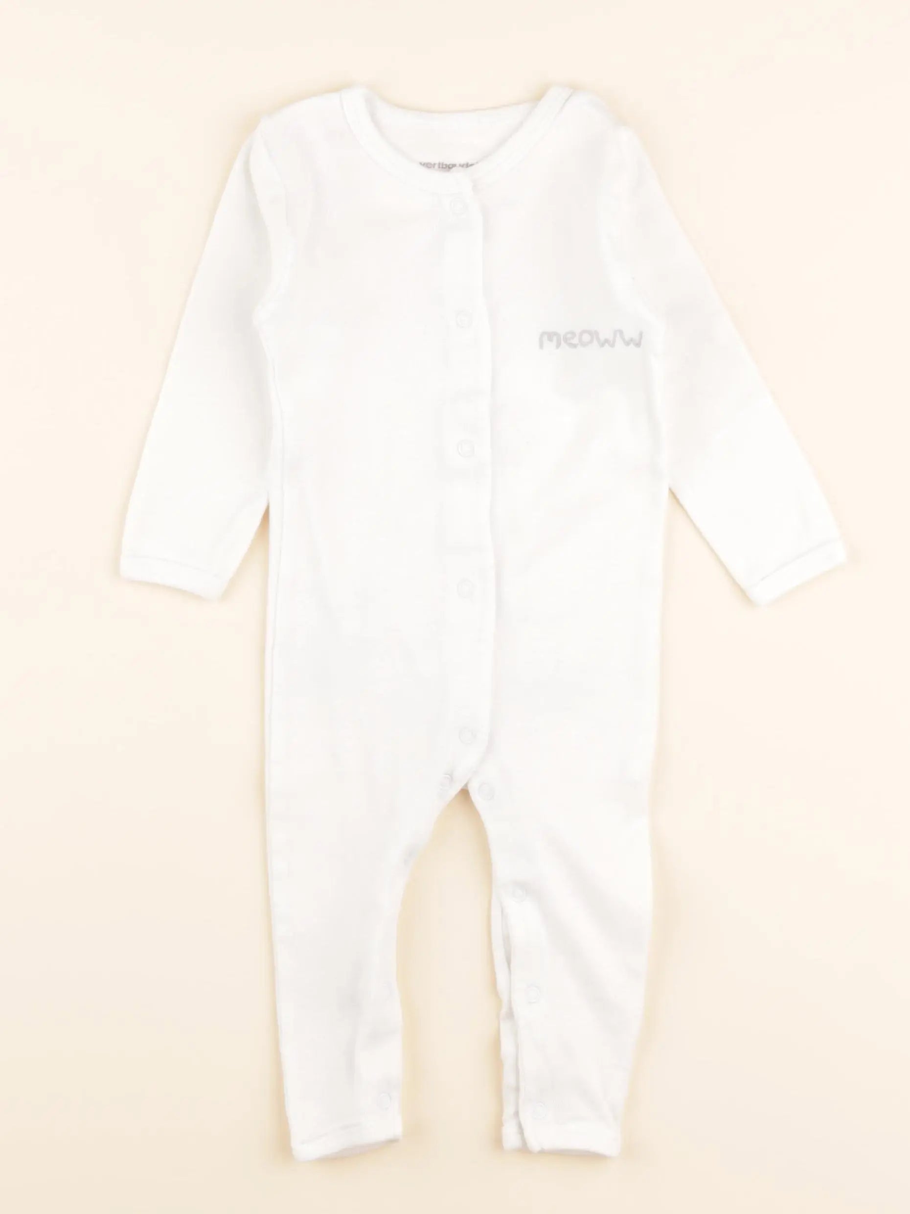 Vertbaudet - pyjama coton blanc - 9 mois