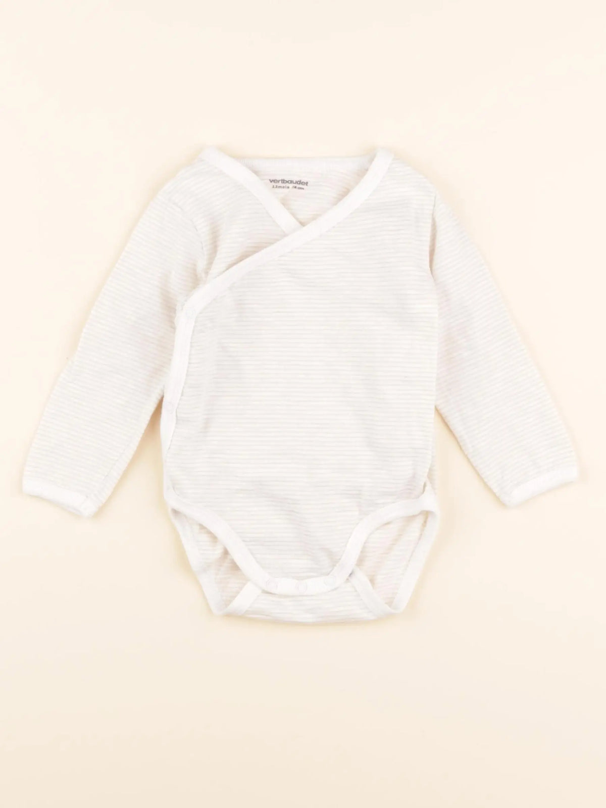 Vertbaudet - body beige - 12 mois
