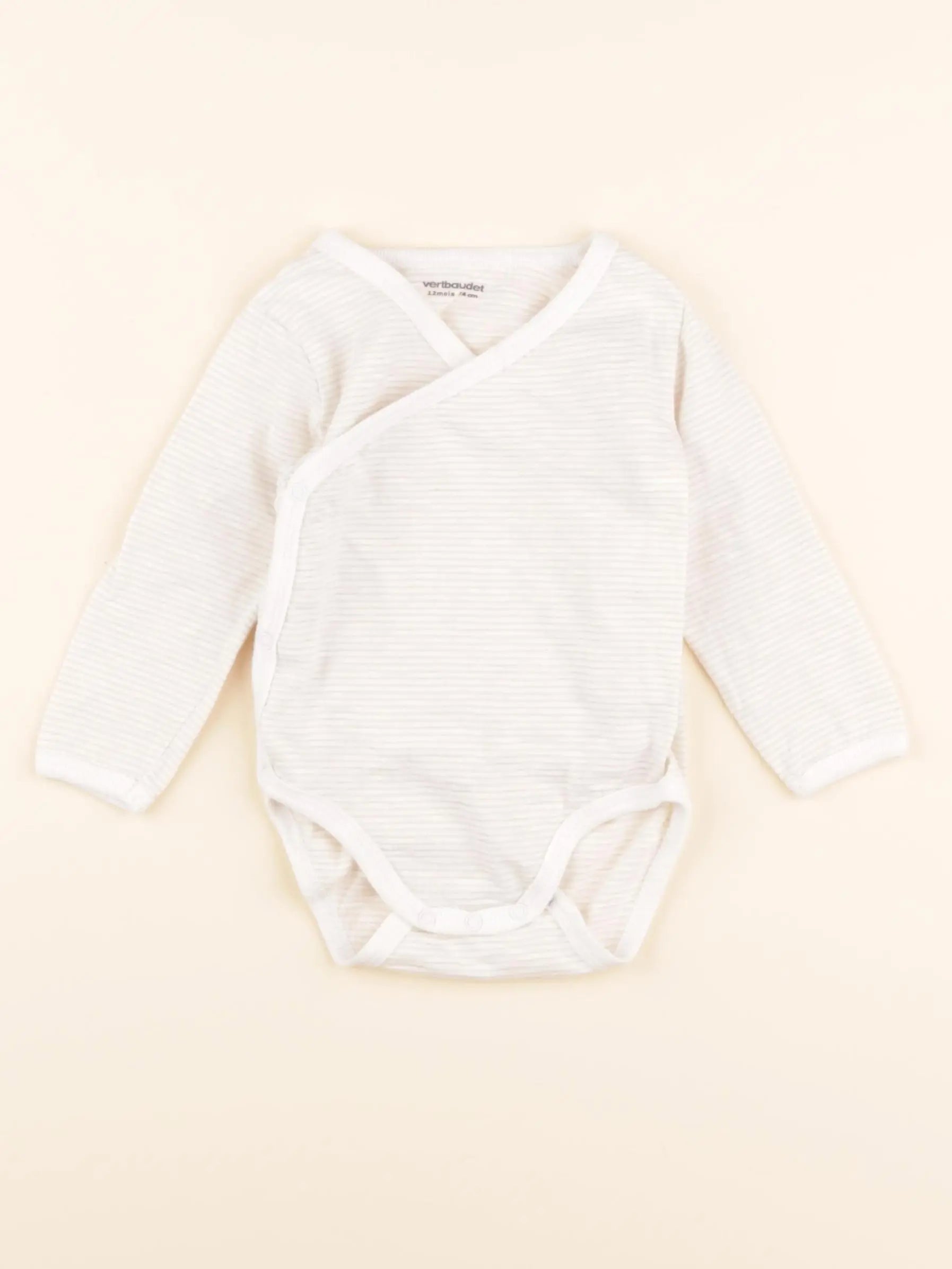 Vertbaudet - body beige - 12 mois