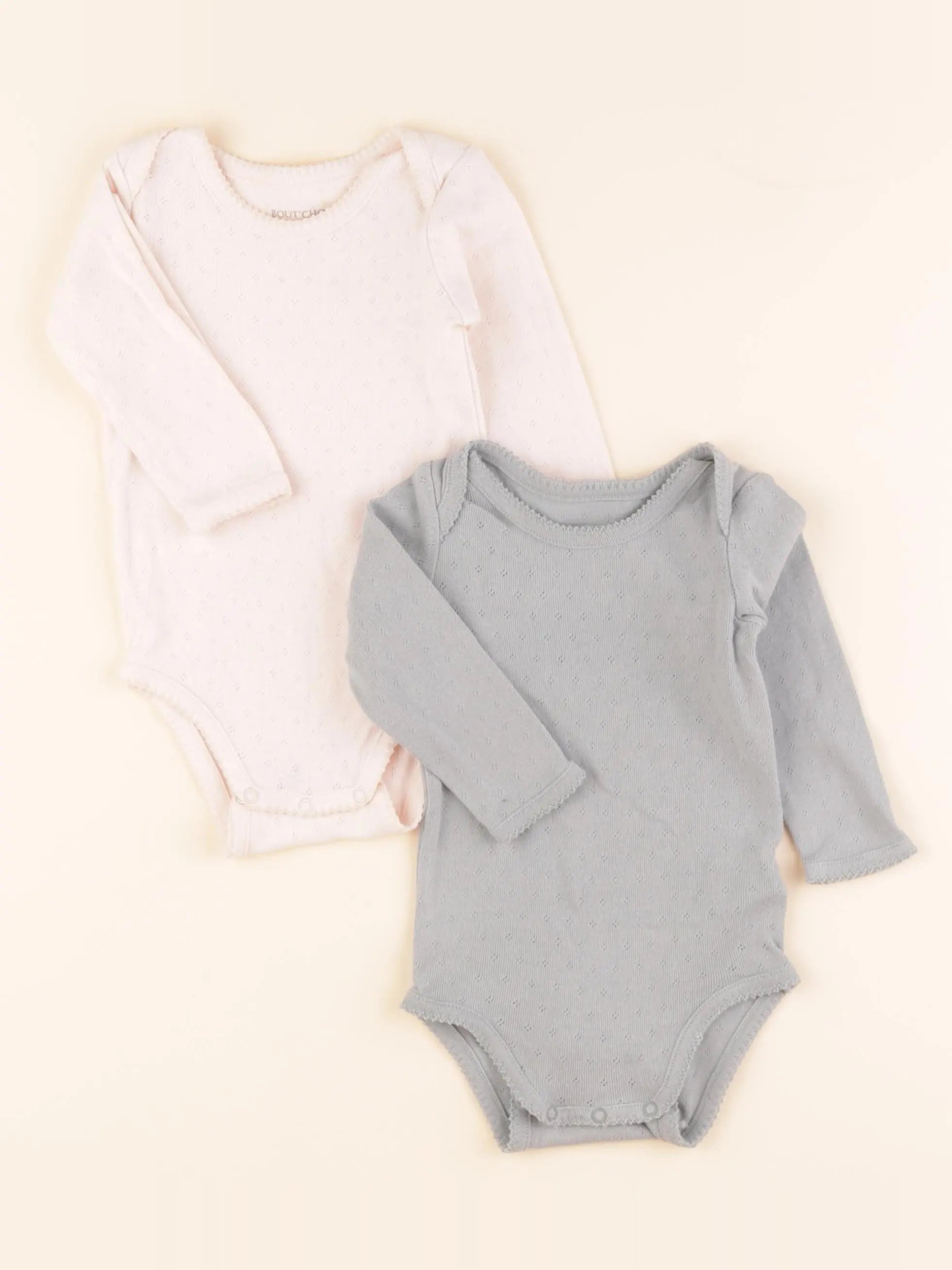 Boutchou - lot de 2 bodies en coton multicolore - 9 mois