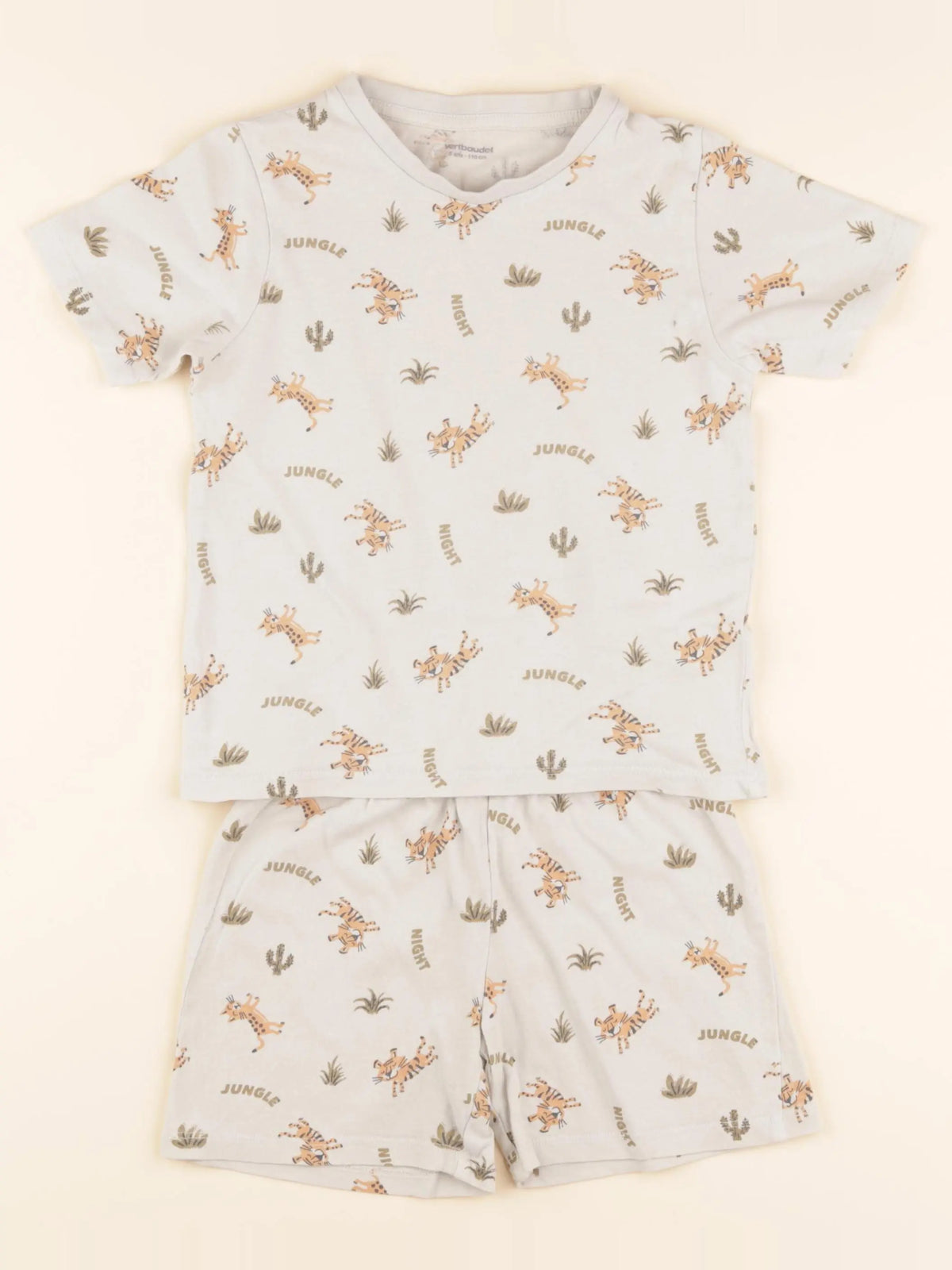Vertbaudet - pyjama coton beige - 5 ans
