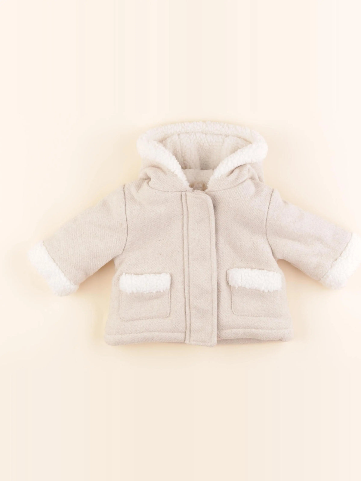 Vertbaudet - manteau beige - 6 mois